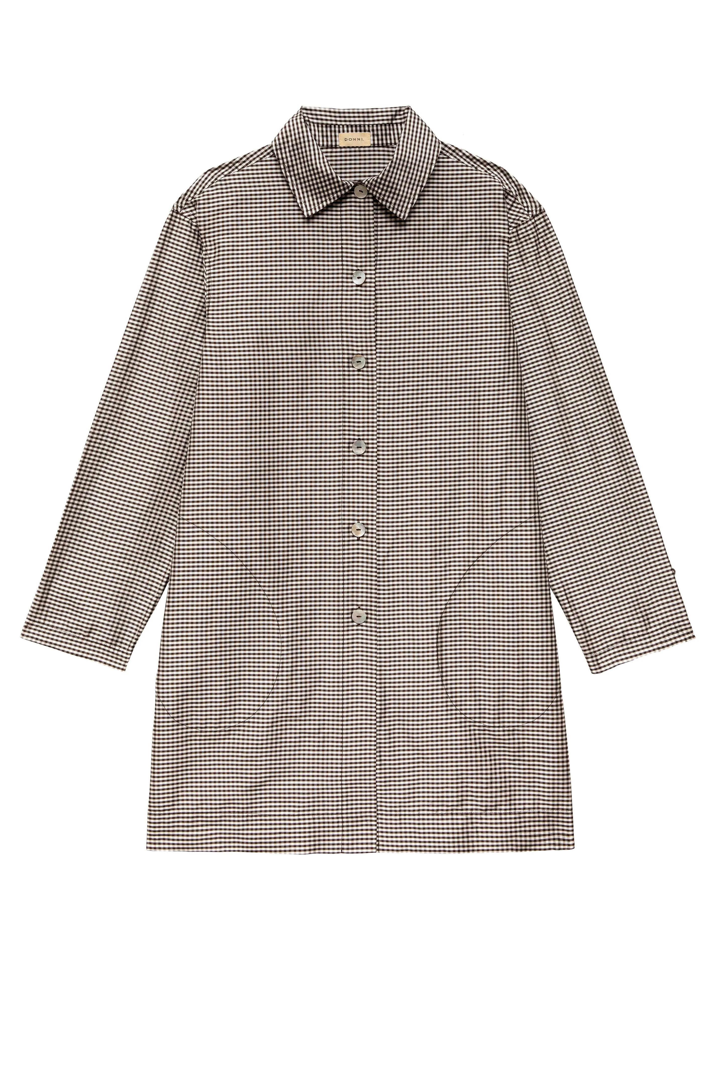 The Silk Taffeta Gingham Jacket sold by DONNI. product image thumbnail 2