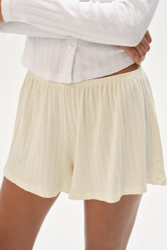 The Pointelle Tap Short made by DONNI.