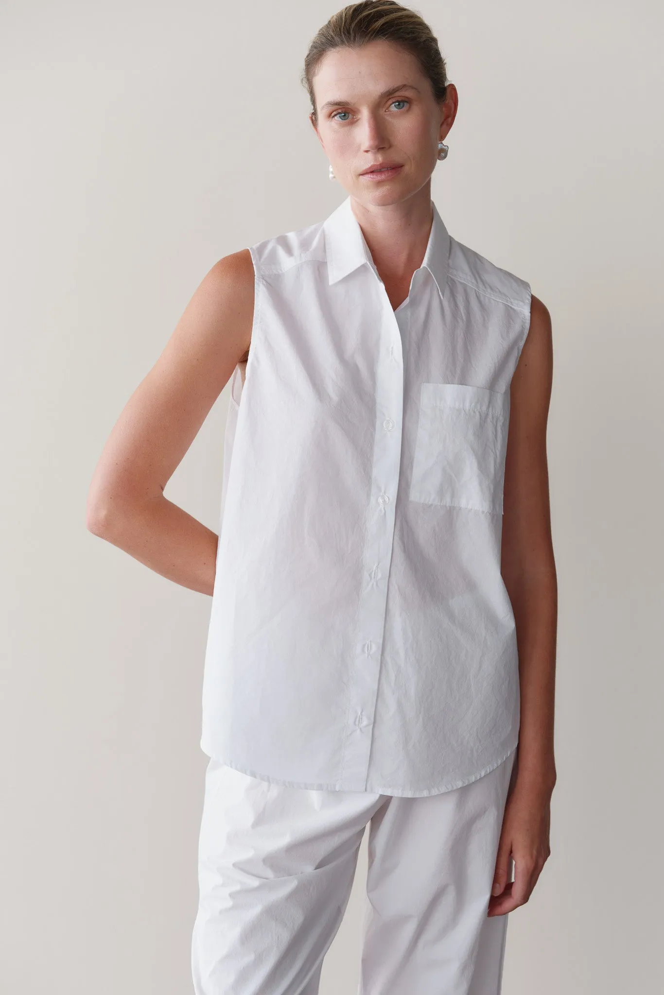 The Pop Sleeveless Shirt sold by DONNI.