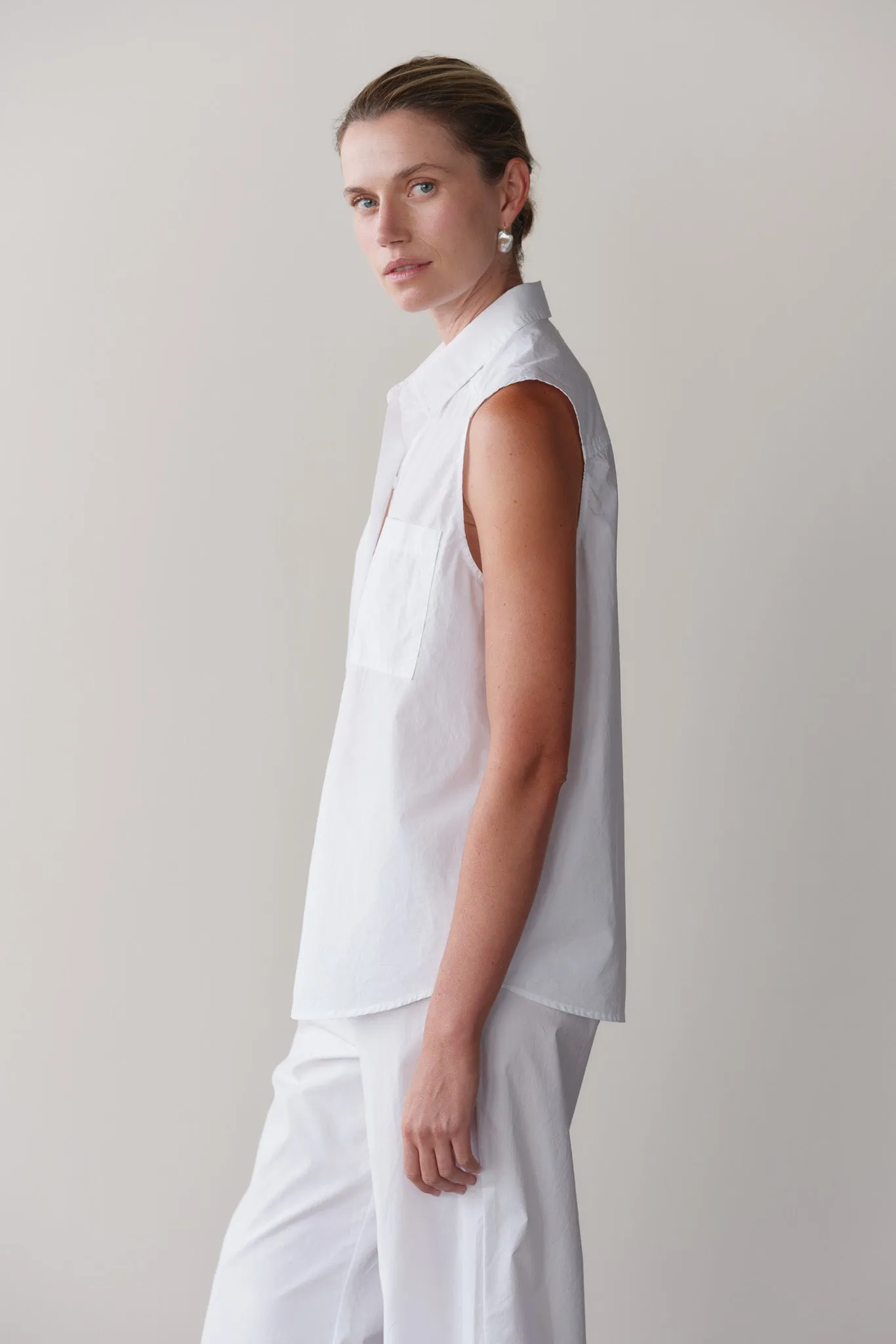 The Pop Sleeveless Shirt sold by DONNI. product image thumbnail 4
