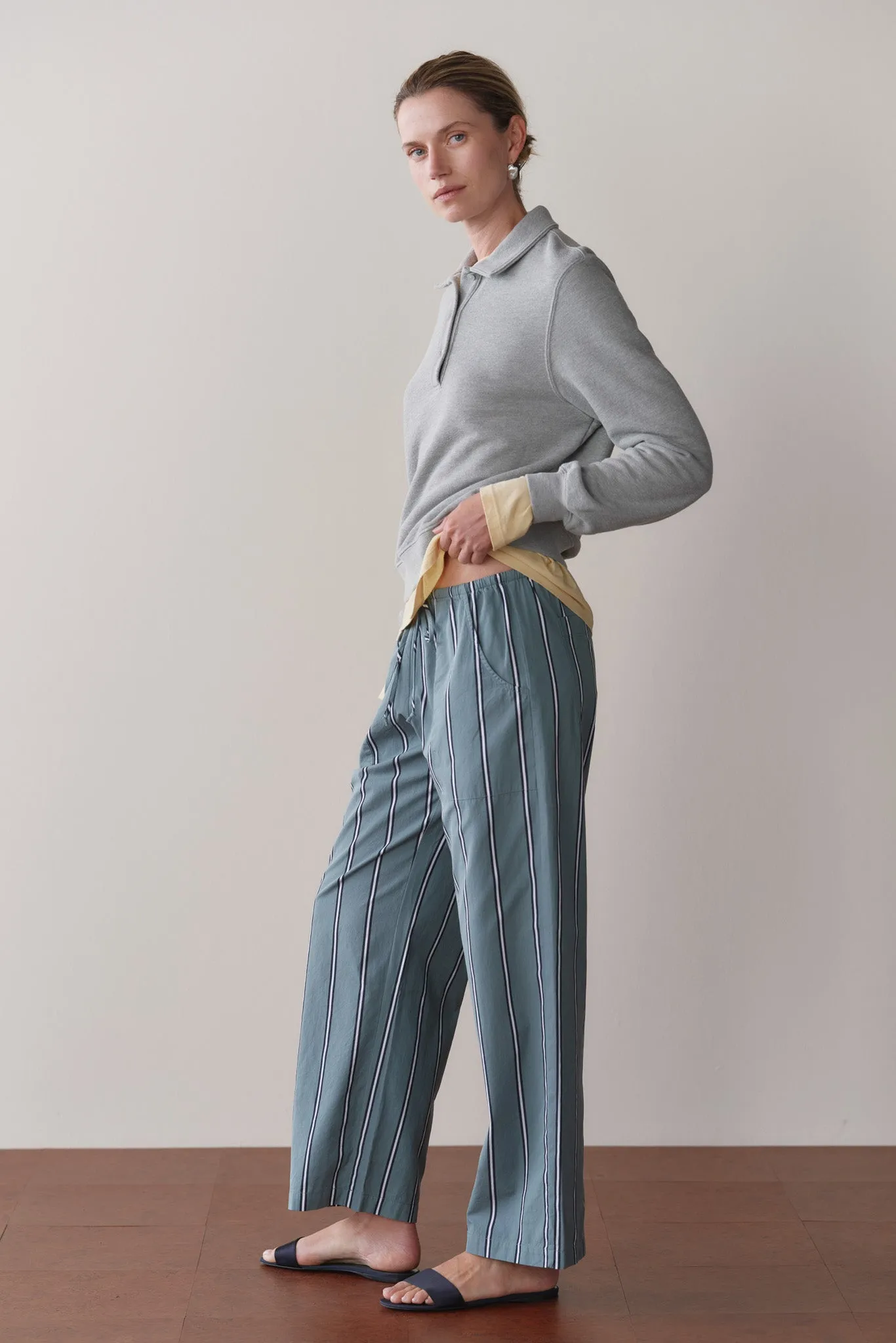 The Pop Stripe Drawstring Pant sold by DONNI. product image thumbnail 4