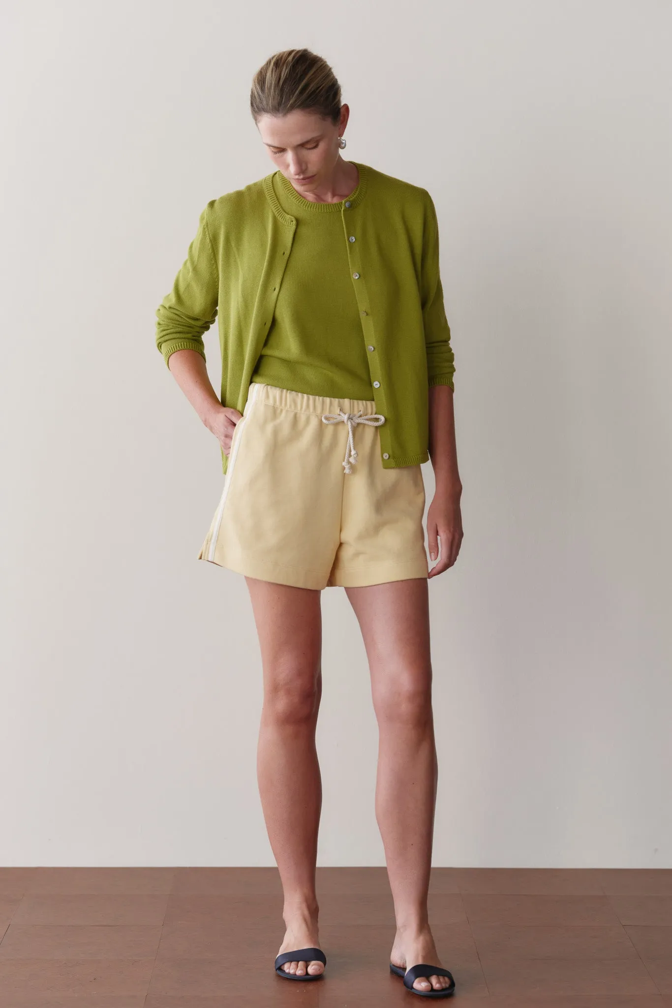The Stripe Eco-Terry Short sold by DONNI. product image thumbnail 4