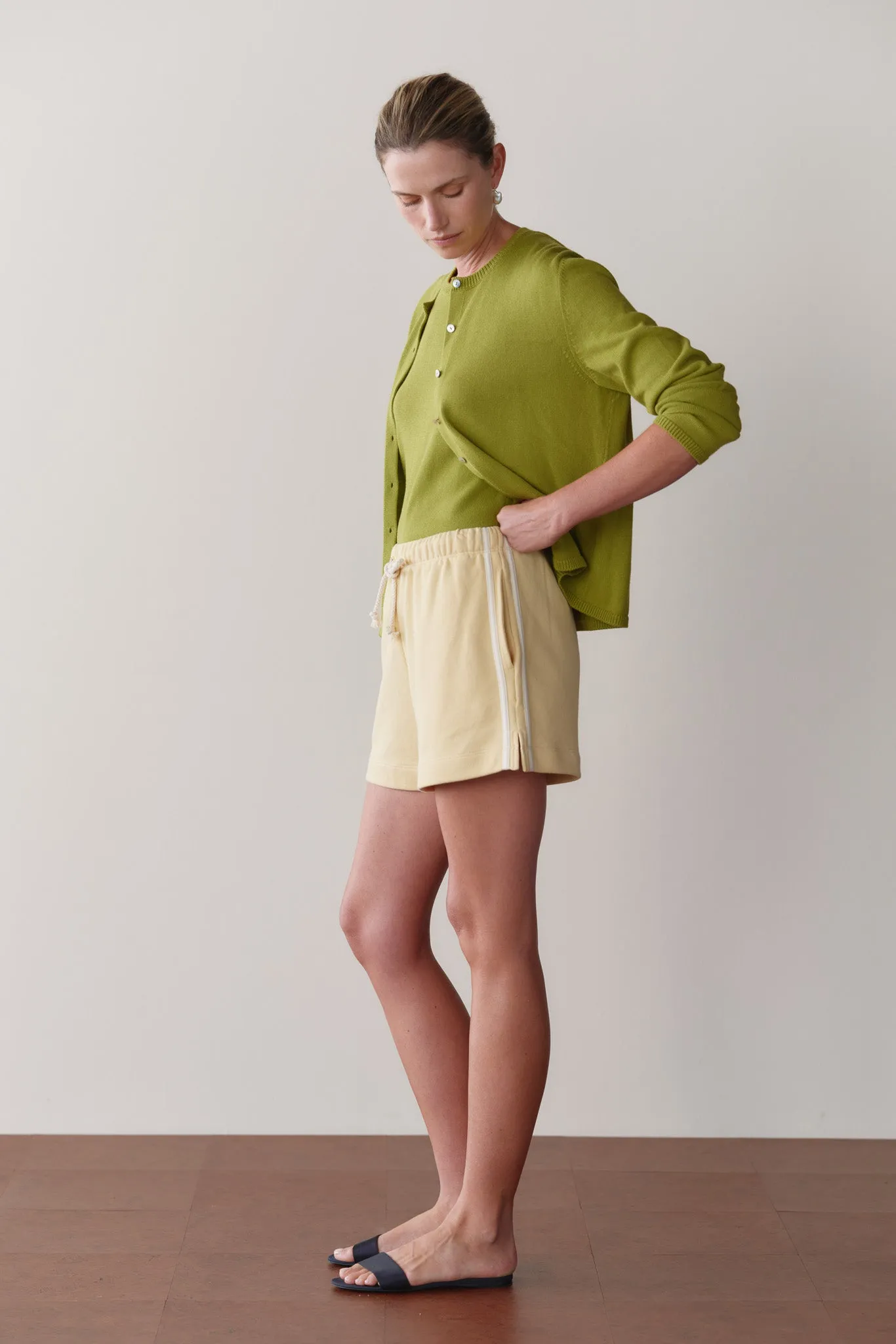 The Stripe Eco-Terry Short sold by DONNI. product image thumbnail 5