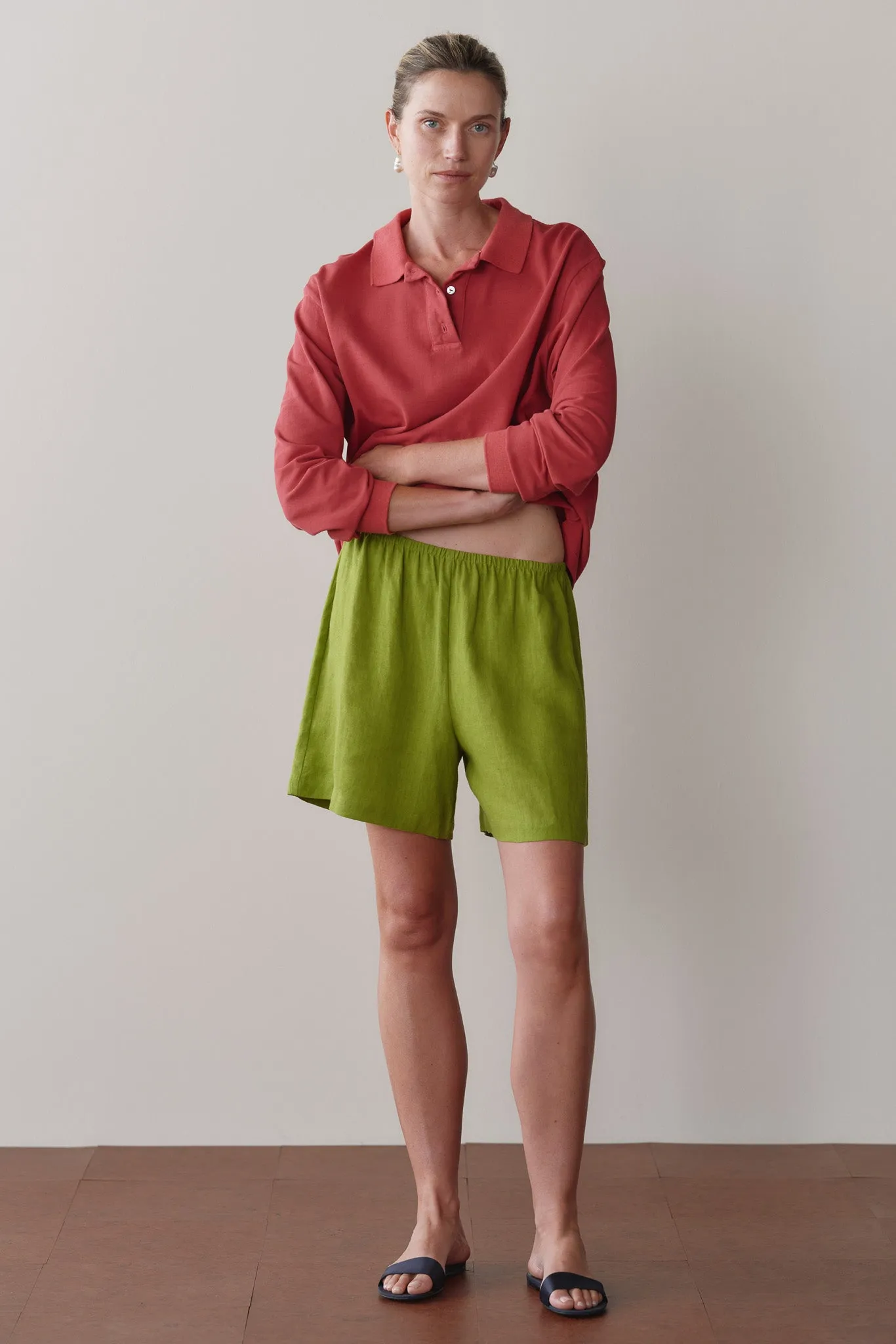 The Linen Short sold by DONNI. product image thumbnail 3