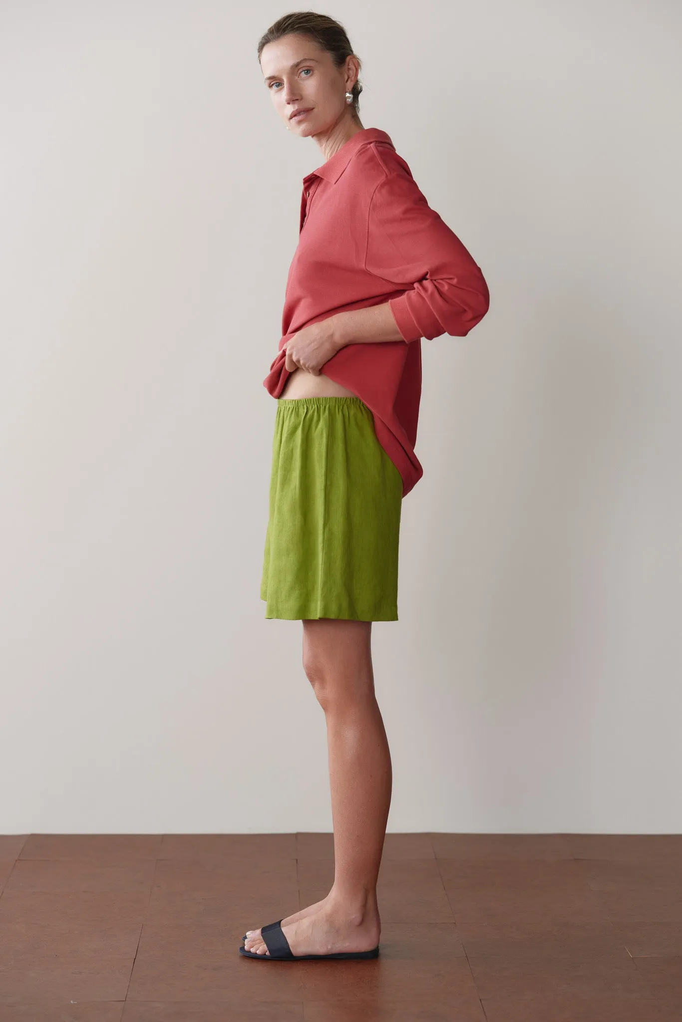 The Linen Short sold by DONNI. product image thumbnail 4