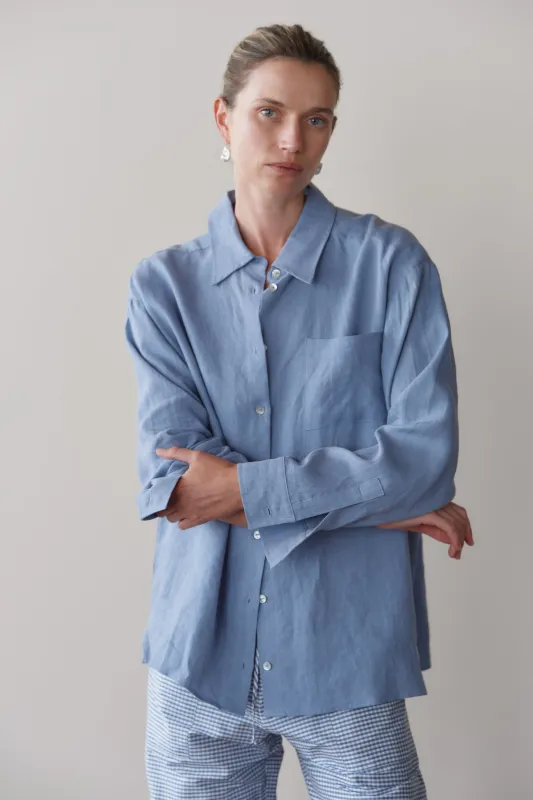 The Linen Relaxed Shirt made by DONNI.