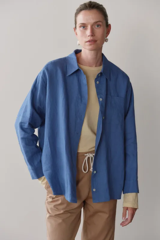 The Linen Relaxed Shirt made by DONNI.