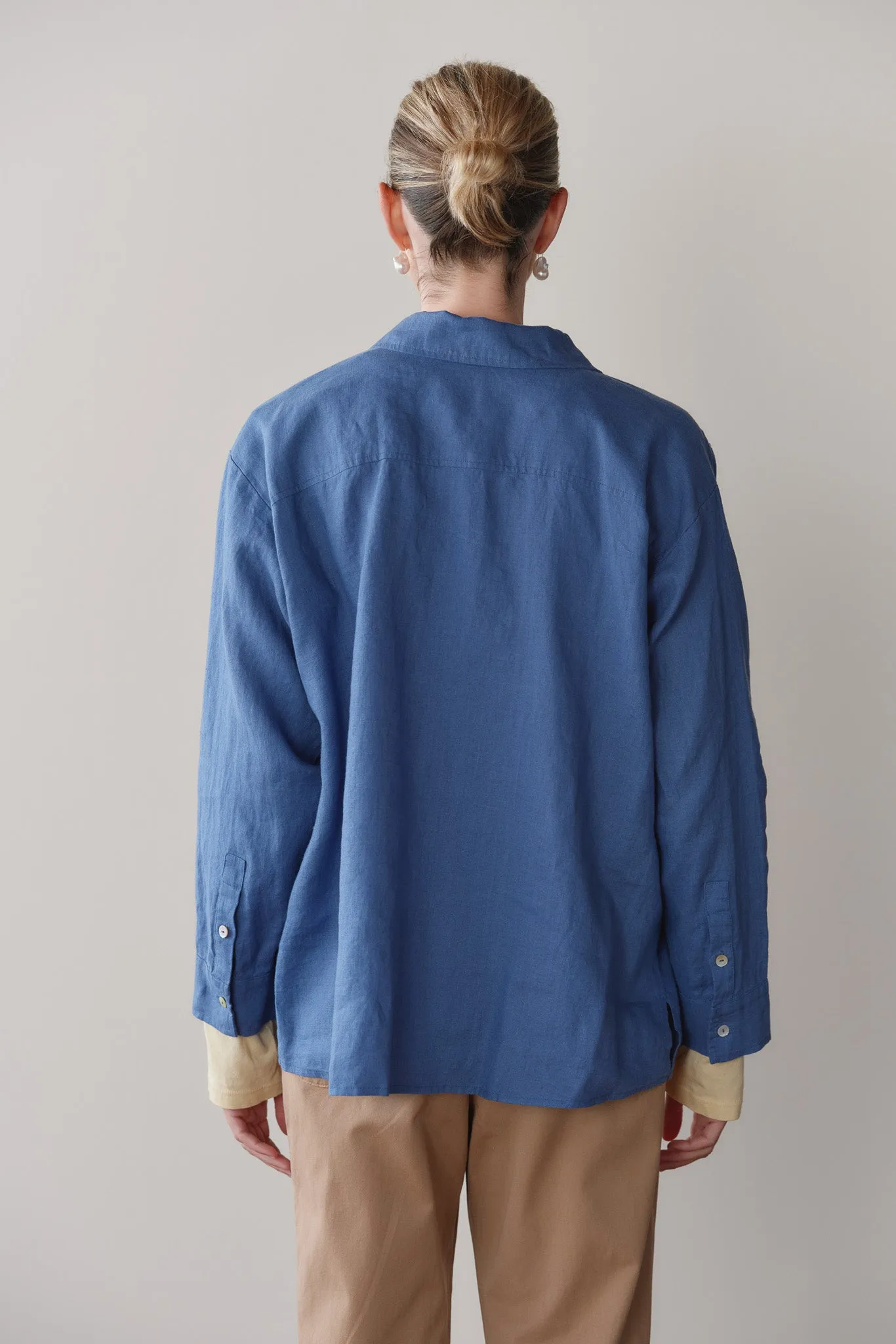The Linen Relaxed Shirt sold by DONNI. product image thumbnail 5