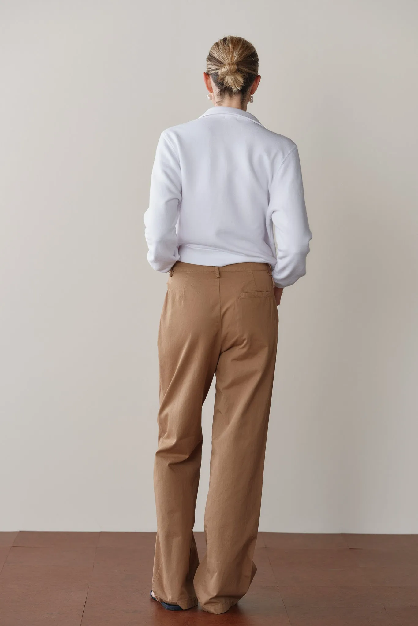 The Chino Pleated Trouser sold by DONNI. product image thumbnail 5