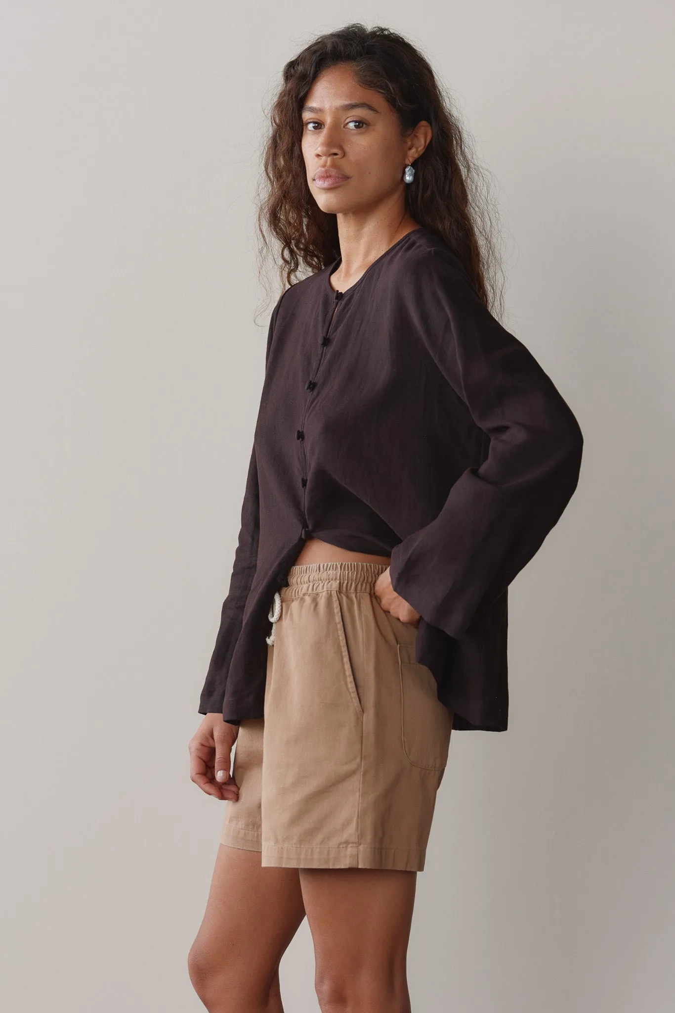 The Linen Loop Shirt sold by DONNI. product image thumbnail 3