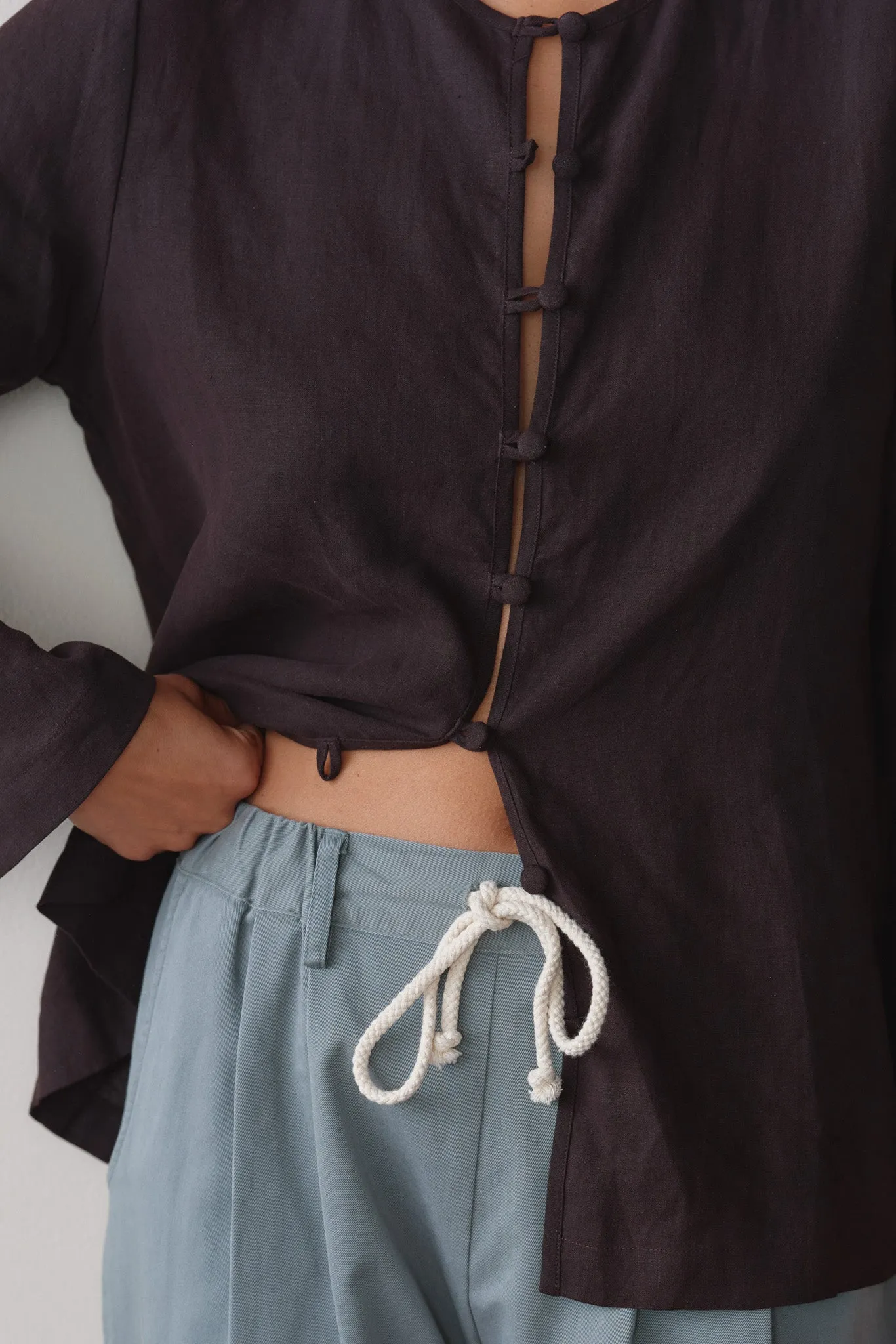 The Linen Loop Shirt sold by DONNI. product image thumbnail 4
