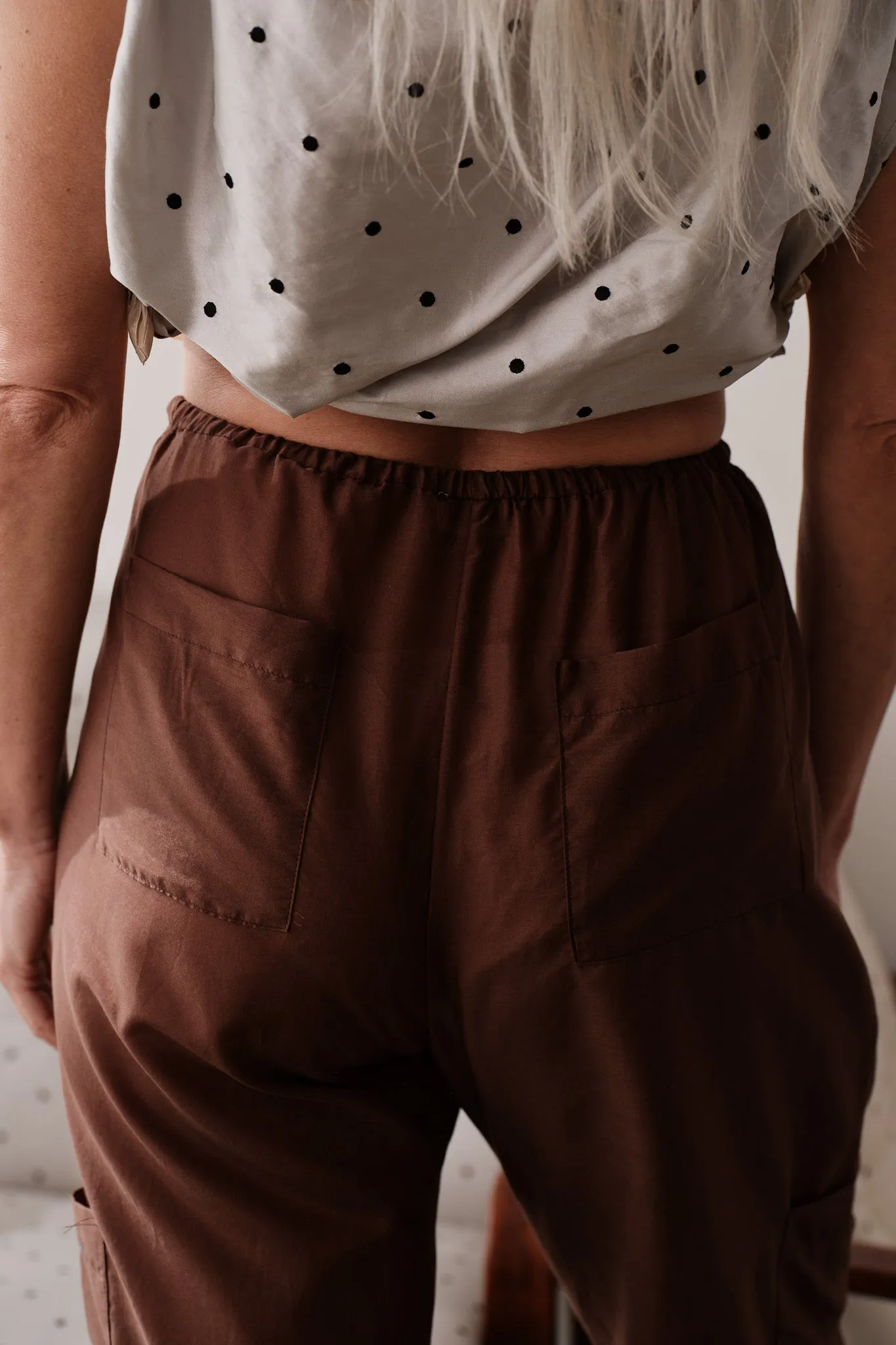 The Silk Cotton Sheer Cargo Pant sold by DONNI. product image thumbnail 5