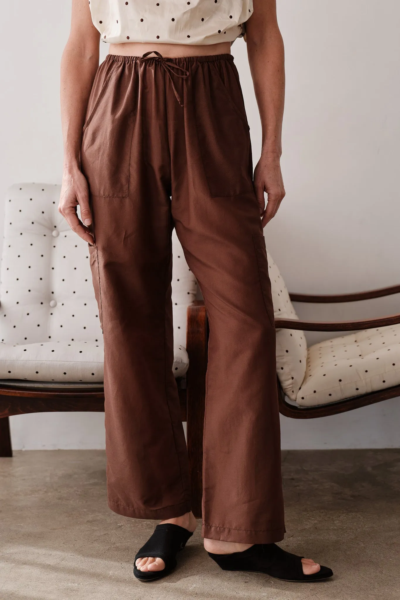 The Silk Cotton Sheer Cargo Pant sold by DONNI. product image thumbnail 3