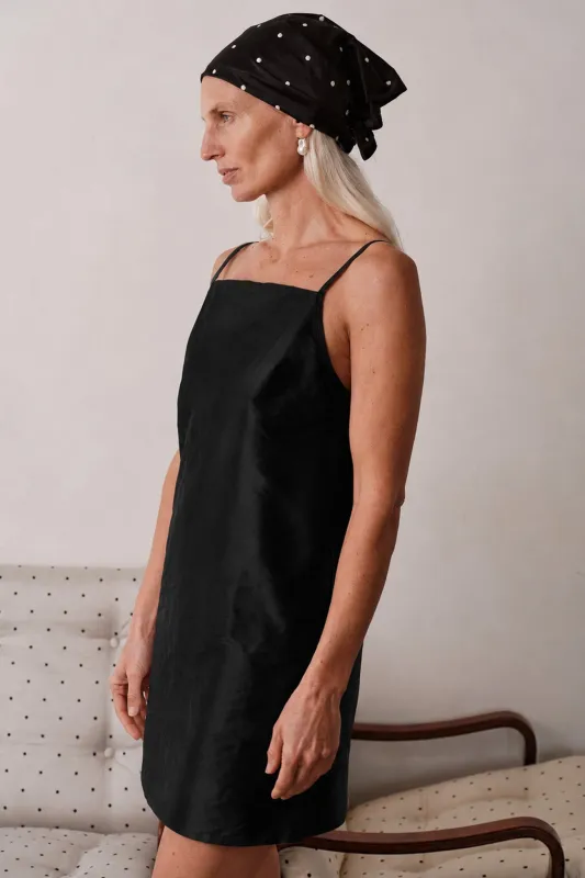 The Silk Taffeta Mini Dress made by DONNI.