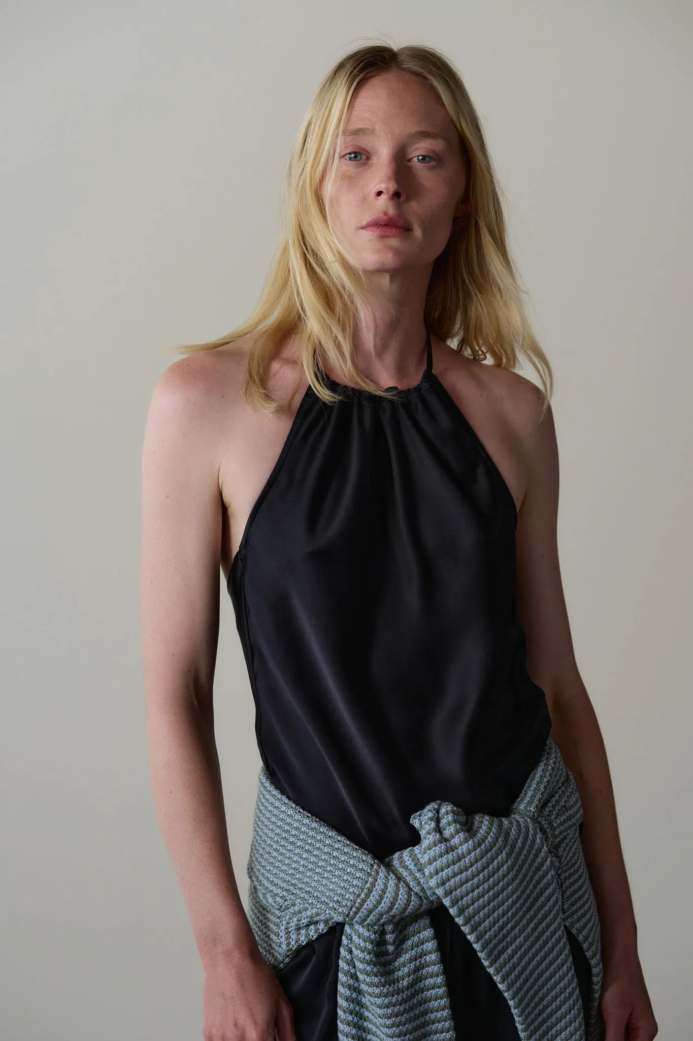The Silk Halter Top sold by DONNI.