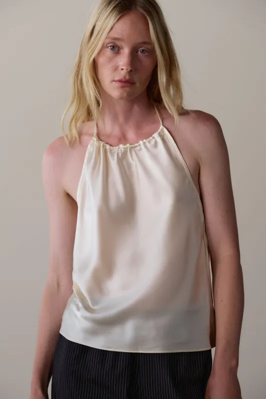 The Silk Halter Top made by DONNI.