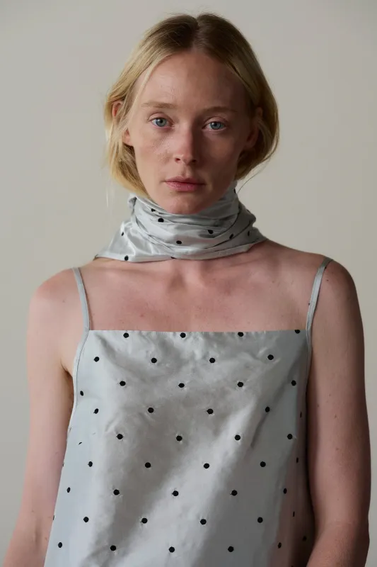 The Silk Taffeta Headscarf made by DONNI.