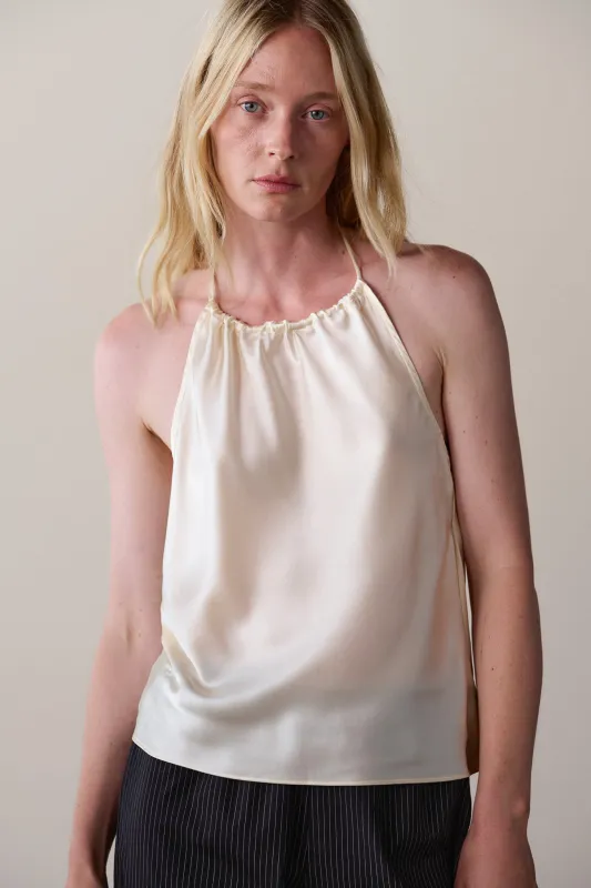 The Silk Halter Top made by DONNI.