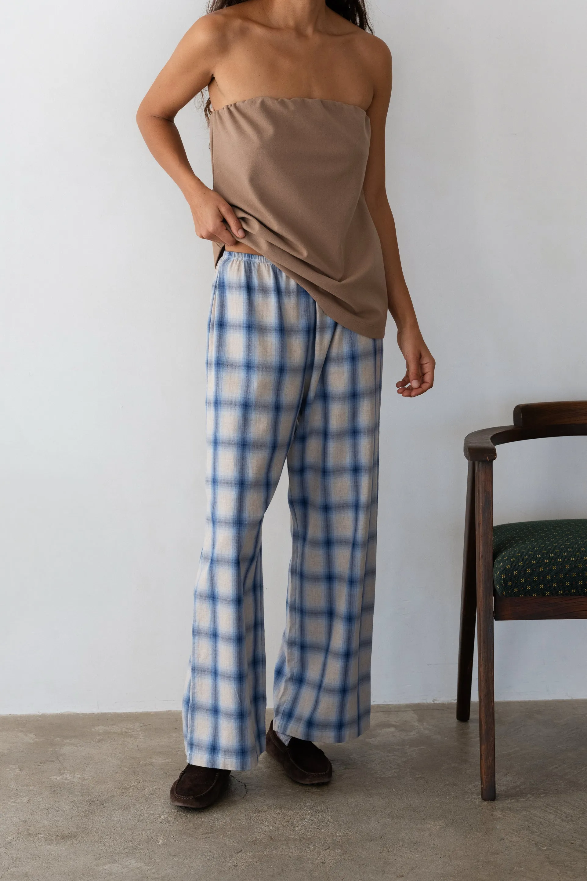 The Plaid Flannel Simple Pant sold by DONNI. product image thumbnail 2