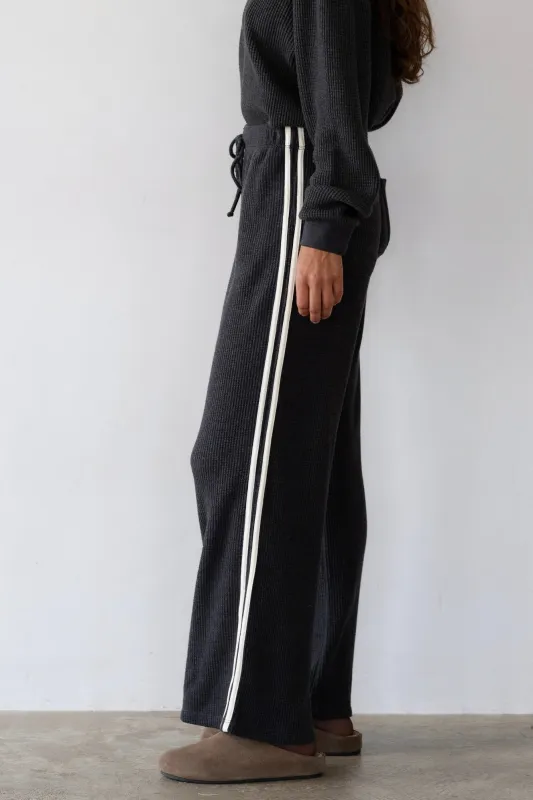 The Thermal Crop Stripe Pant made by DONNI.