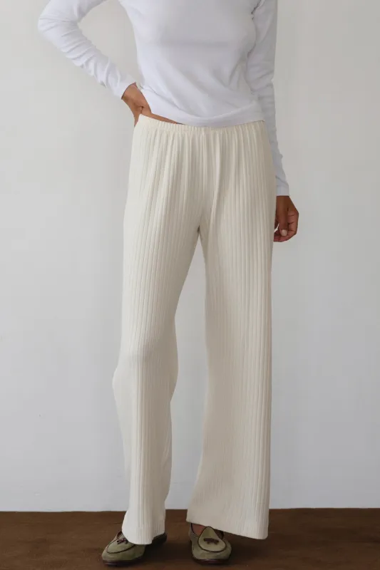 The Sweater Rib Simple Pant made by DONNI.