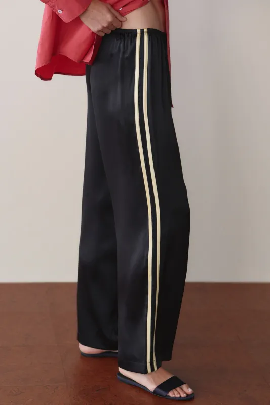 The Silk Stripe Simple Pant made by DONNI.