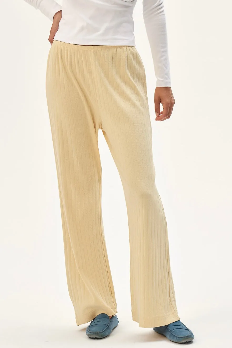 The Pointelle Simple Crop Pant sold by DONNI. product image thumbnail 5