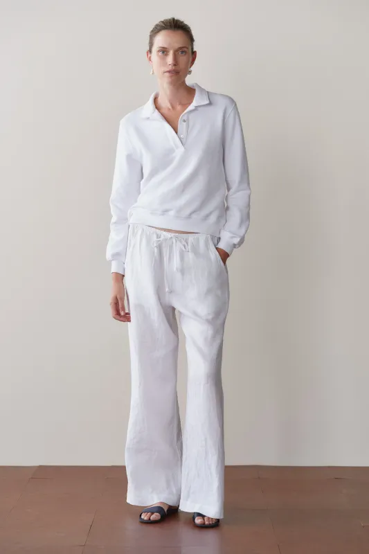The Linen Drawstring Pant made by DONNI.