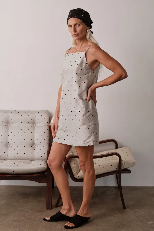 The Silk Taffeta Mini Dress made by DONNI.