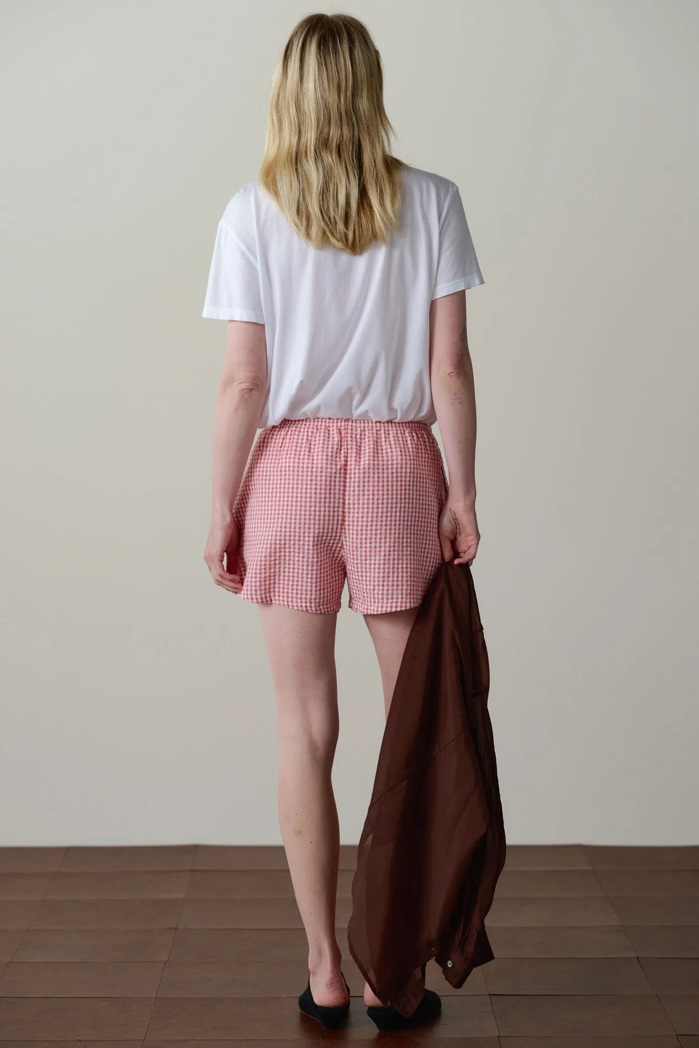 The Cotton Gingham Tap Short sold by DONNI. product image thumbnail 4