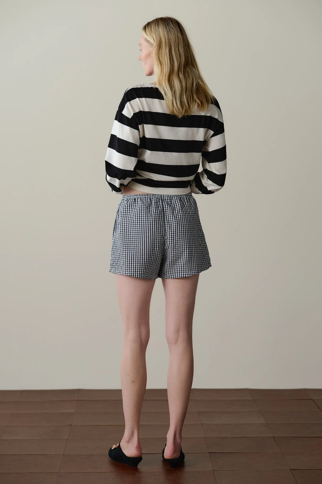 The Cotton Gingham Tap Short sold by DONNI. product image thumbnail 5