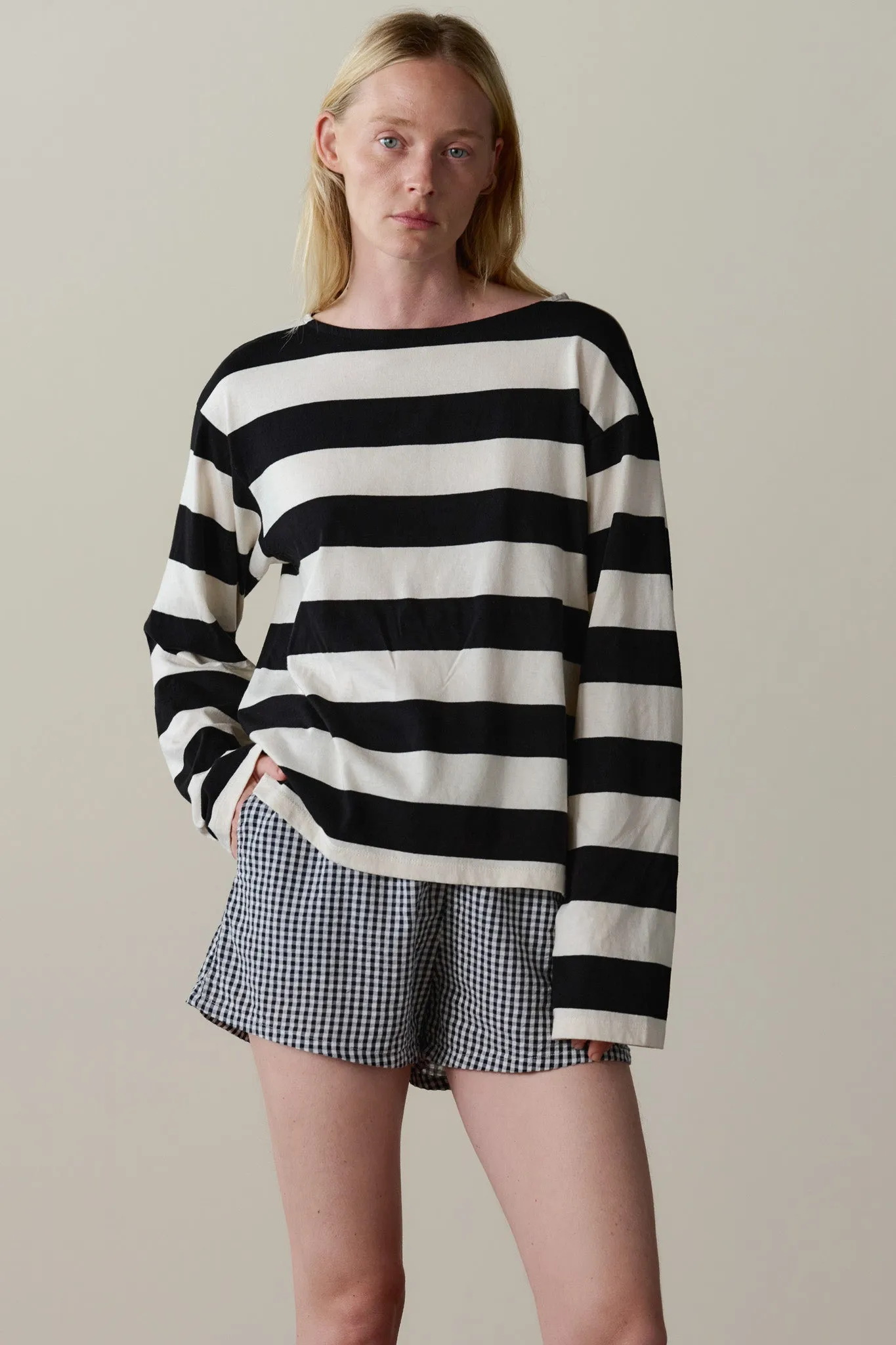 The Cotton Gingham Tap Short sold by DONNI. product image thumbnail 3