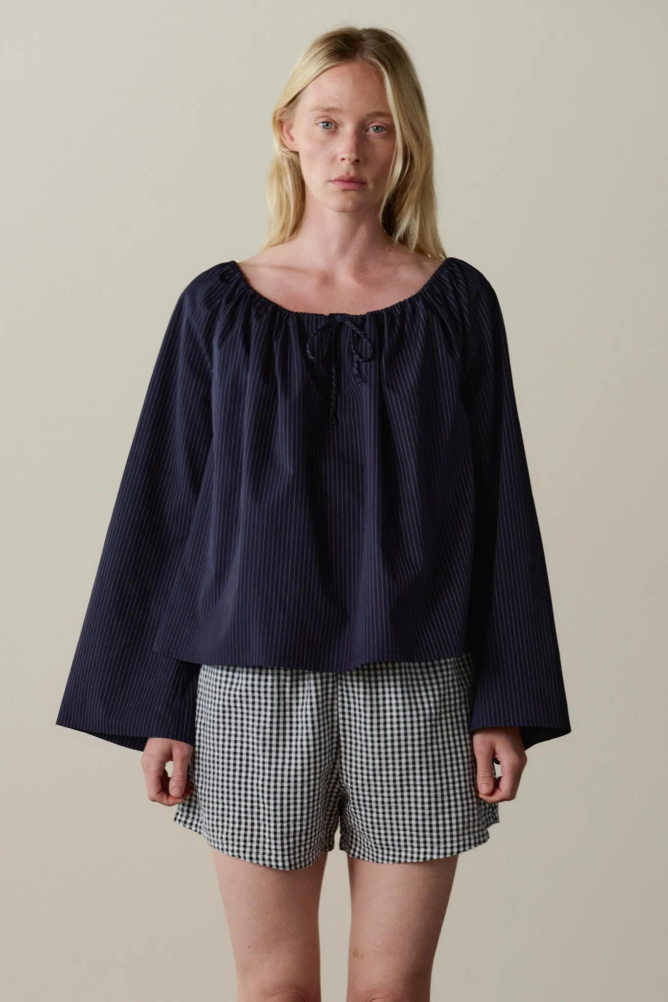 The Cotton Gingham Tap Short sold by DONNI. product image thumbnail 3