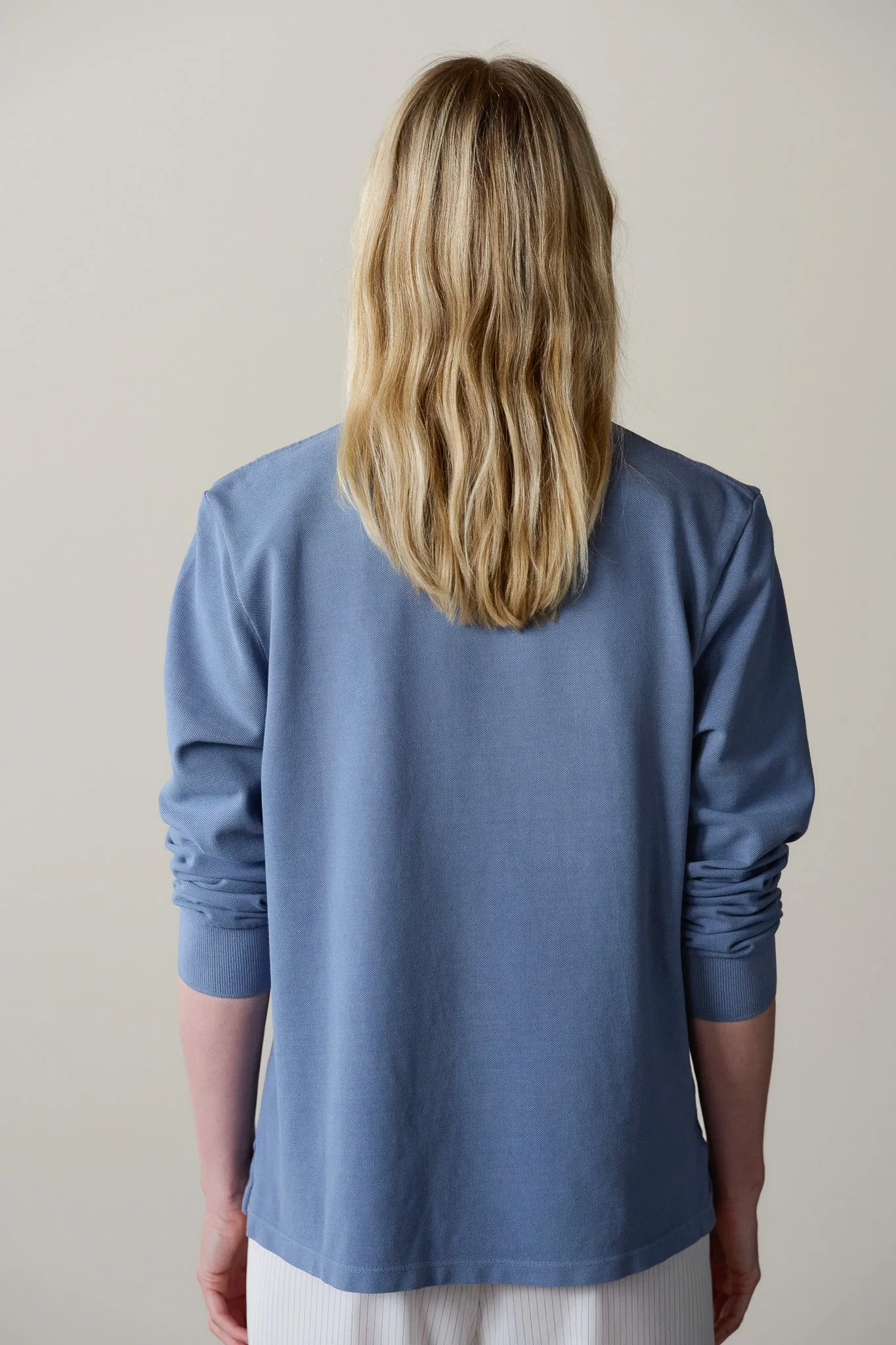 The Pique Longsleeve Polo sold by DONNI. product image thumbnail 5