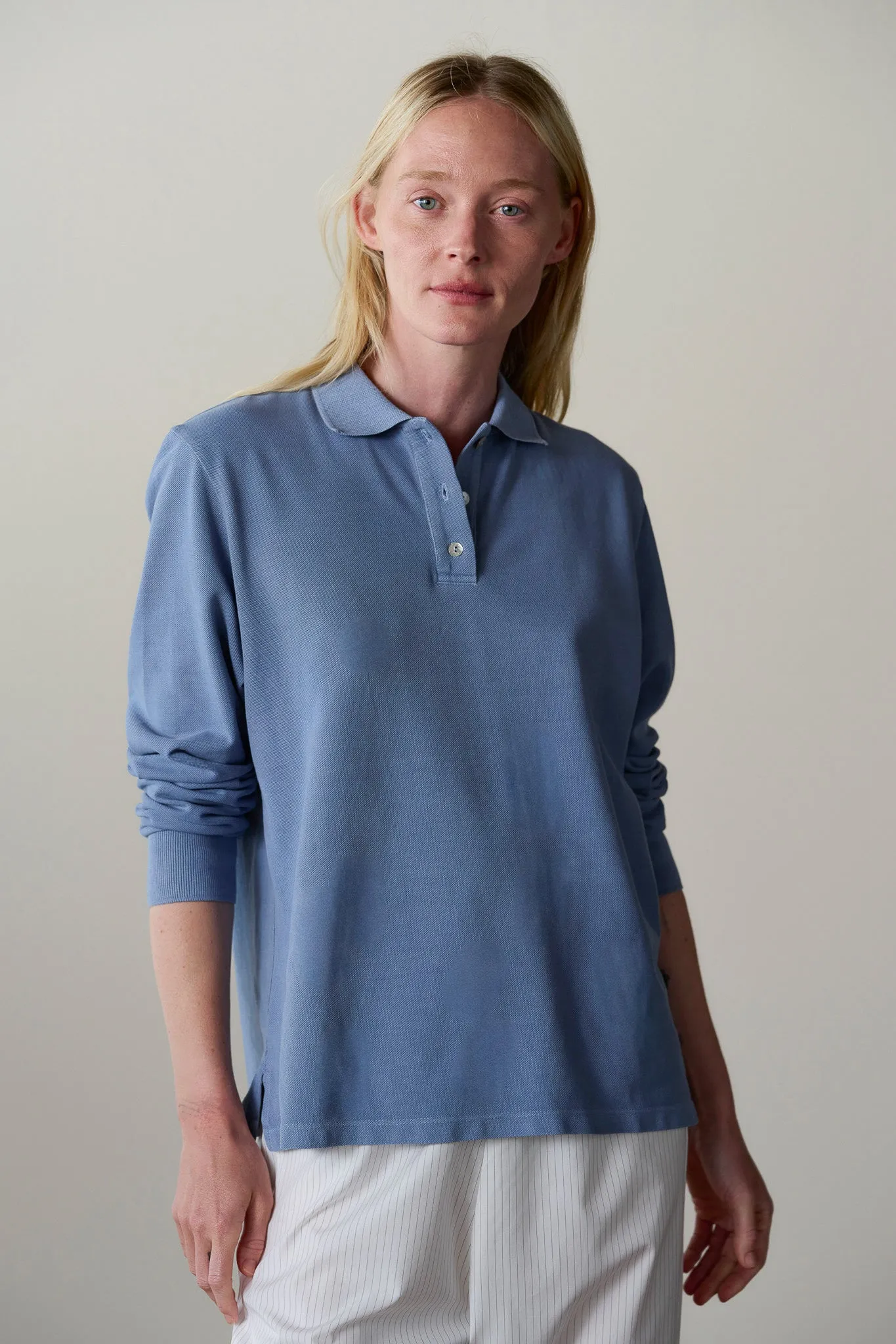 The Pique Longsleeve Polo sold by DONNI. product image thumbnail 3
