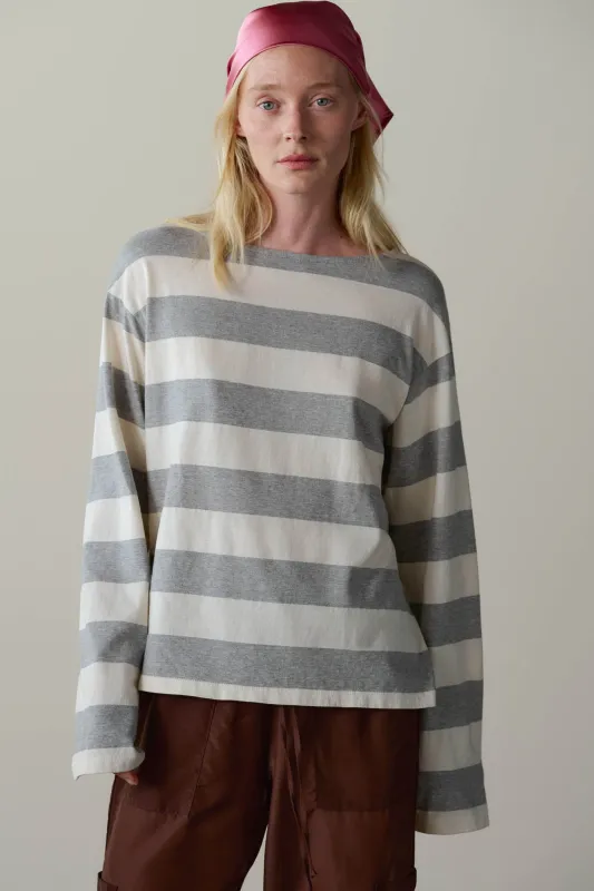 The Jersey Stripe Boatneck made by DONNI.