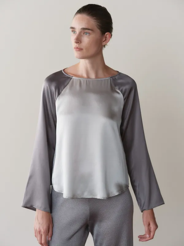 The Silk Baseball Tee made by DONNI.