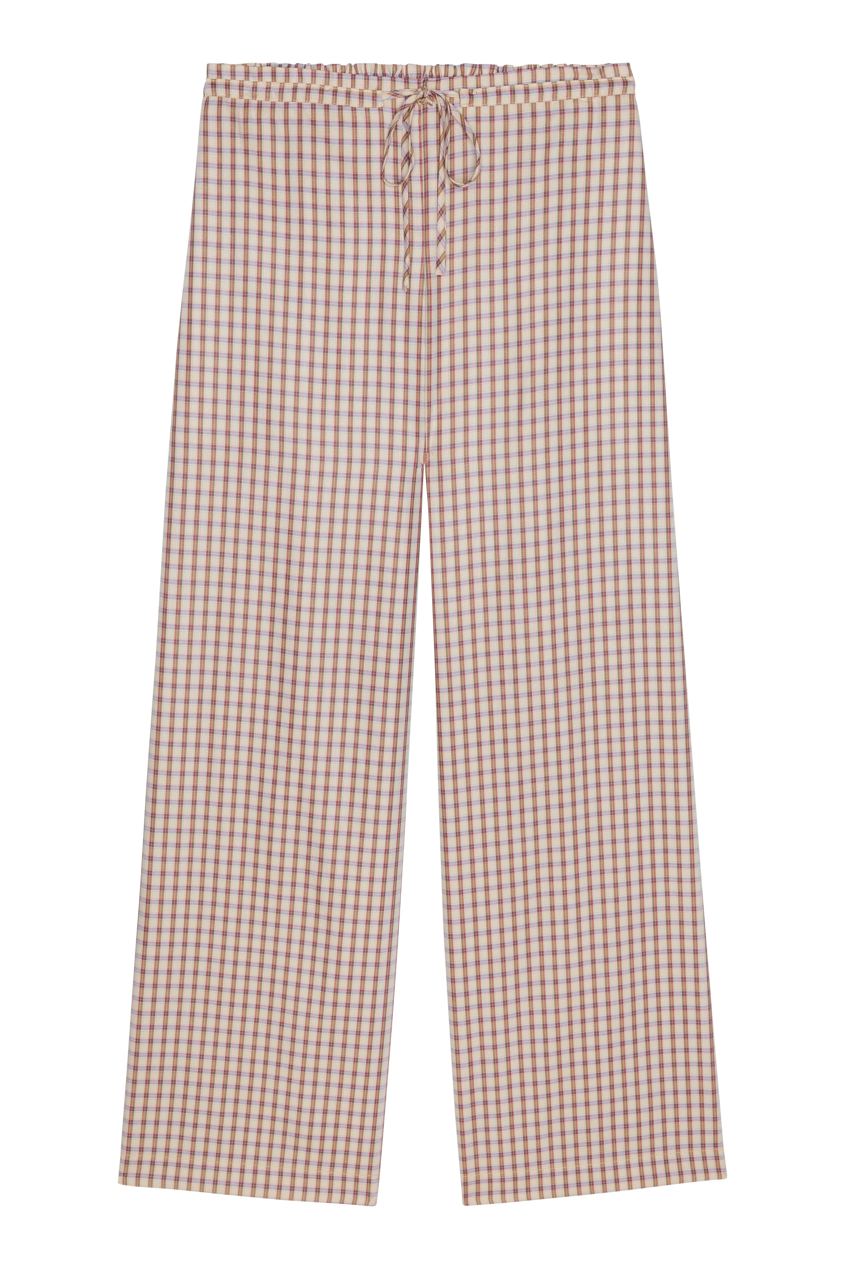 The Tencel Plaid Tie Pant sold by DONNI. product image thumbnail 2