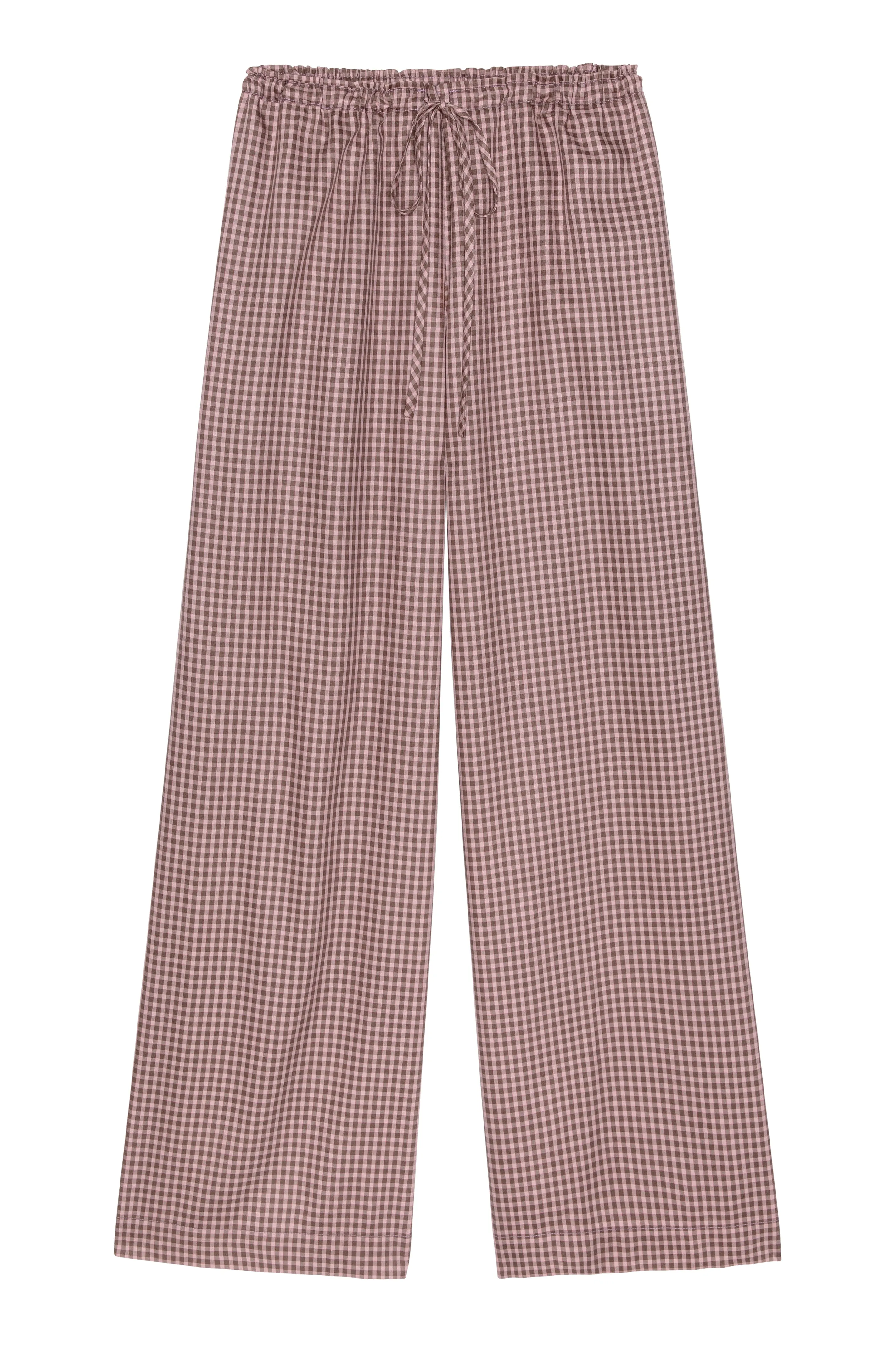 The Tencel Plaid Tie Pant sold by DONNI. product image thumbnail 2