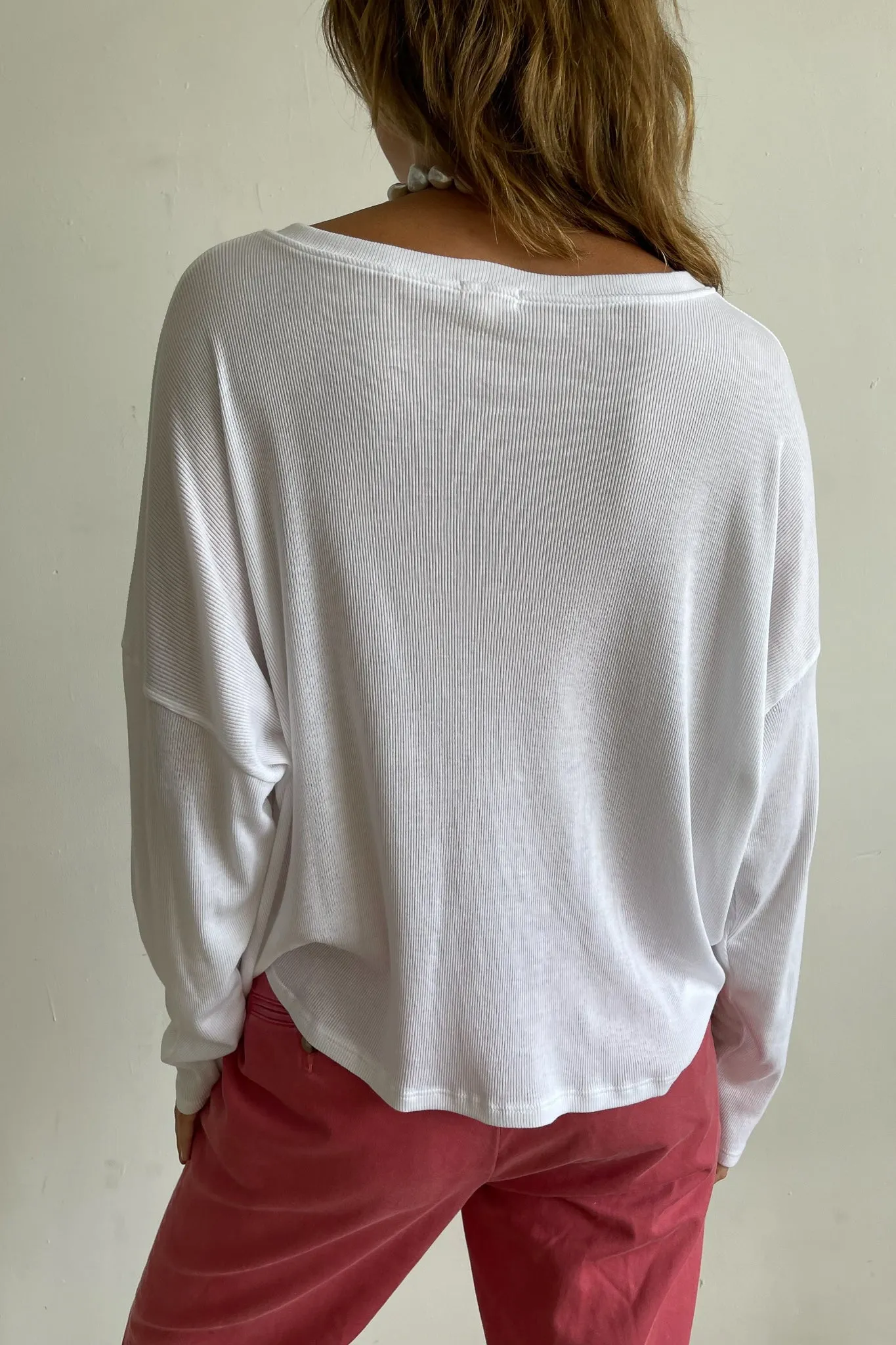 rib henley long sleeve sold by DONNI. product image thumbnail 3