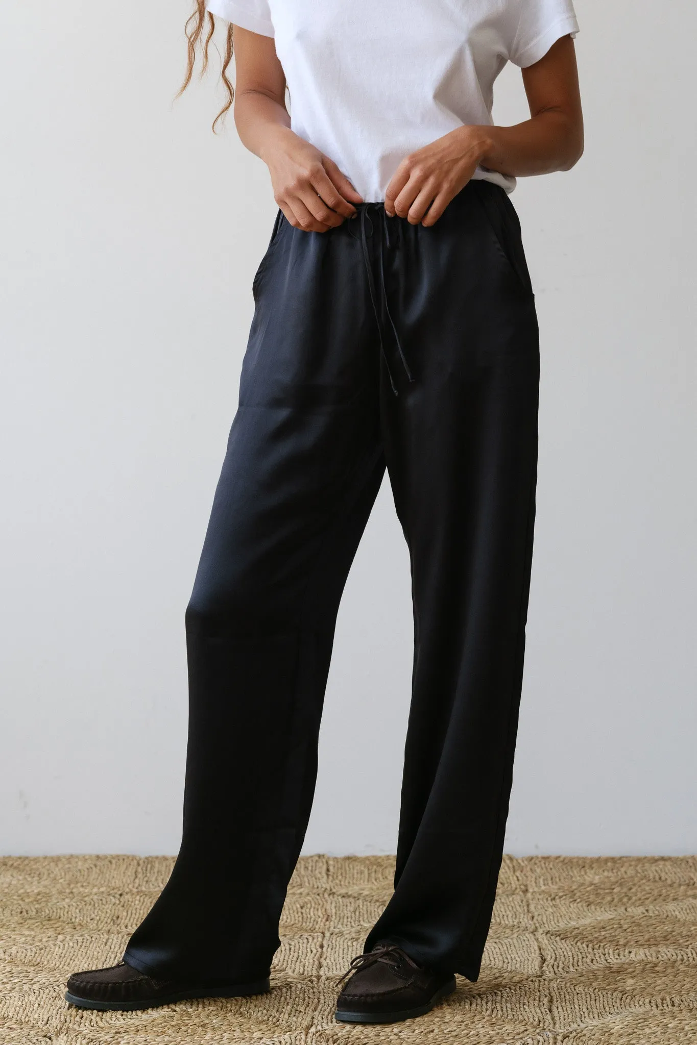 The Silk Drawstring Pant sold by DONNI.