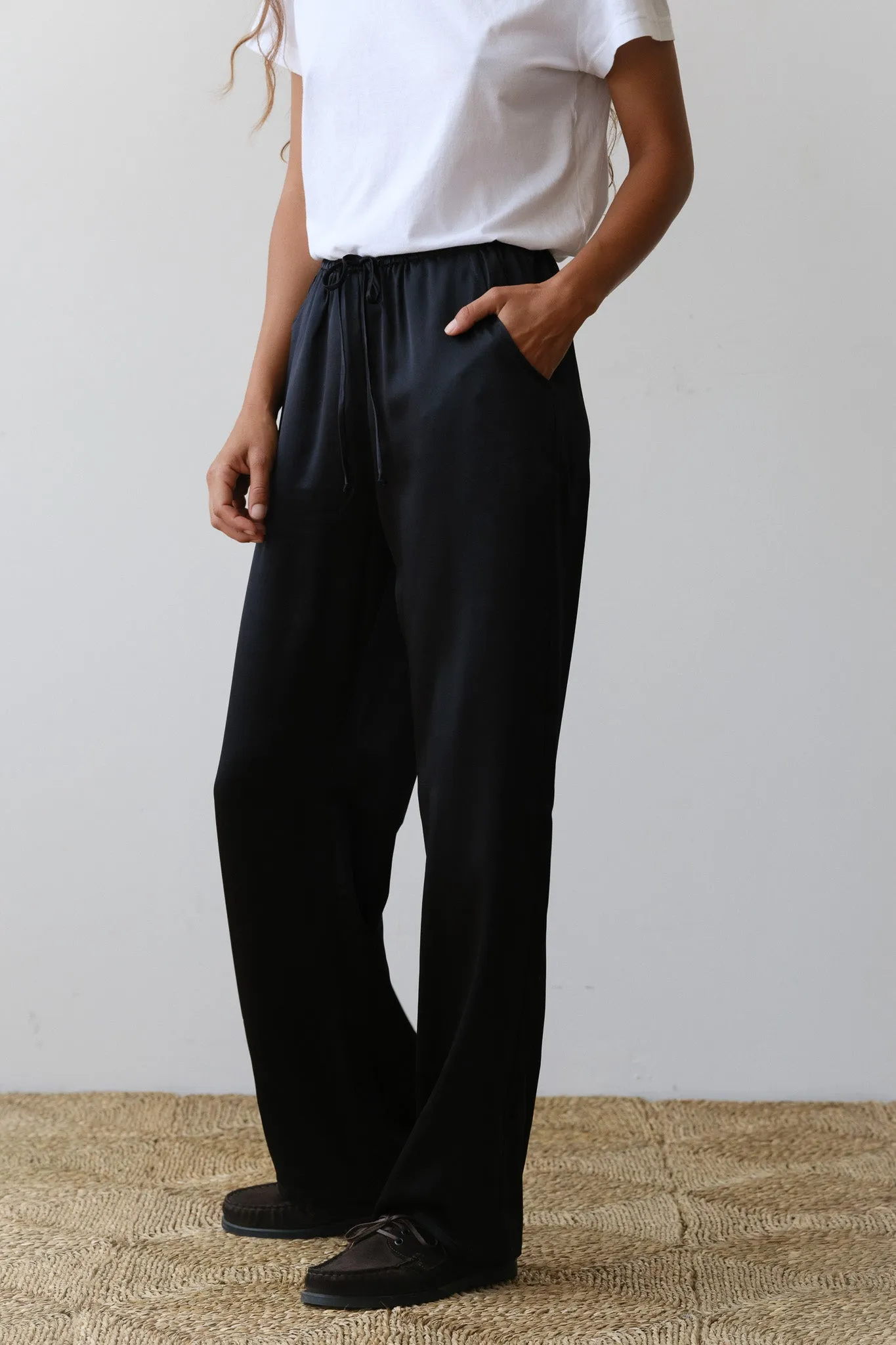 The Silk Drawstring Pant sold by DONNI. product image thumbnail 3