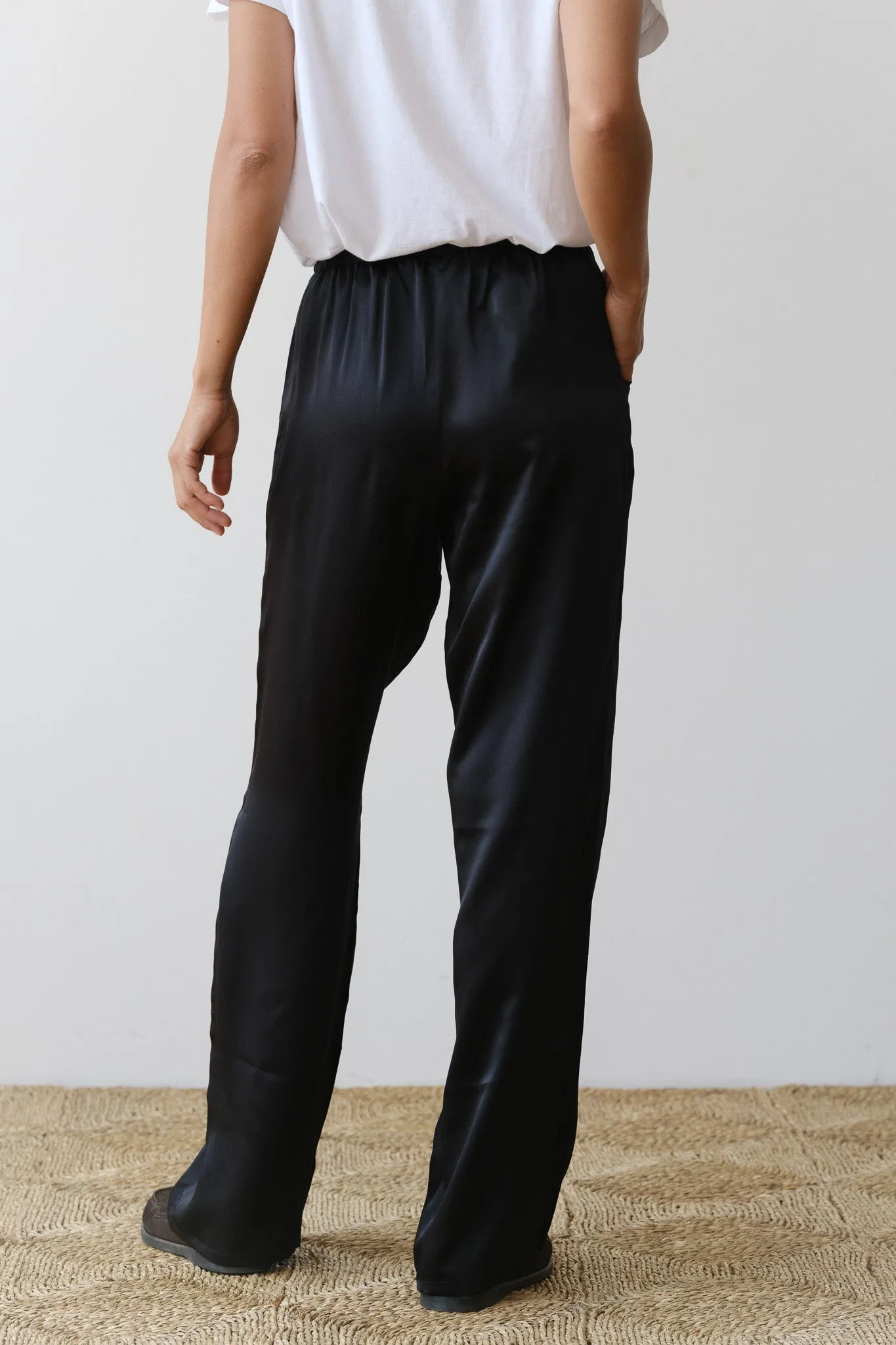 The Silk Drawstring Pant sold by DONNI. product image thumbnail 5