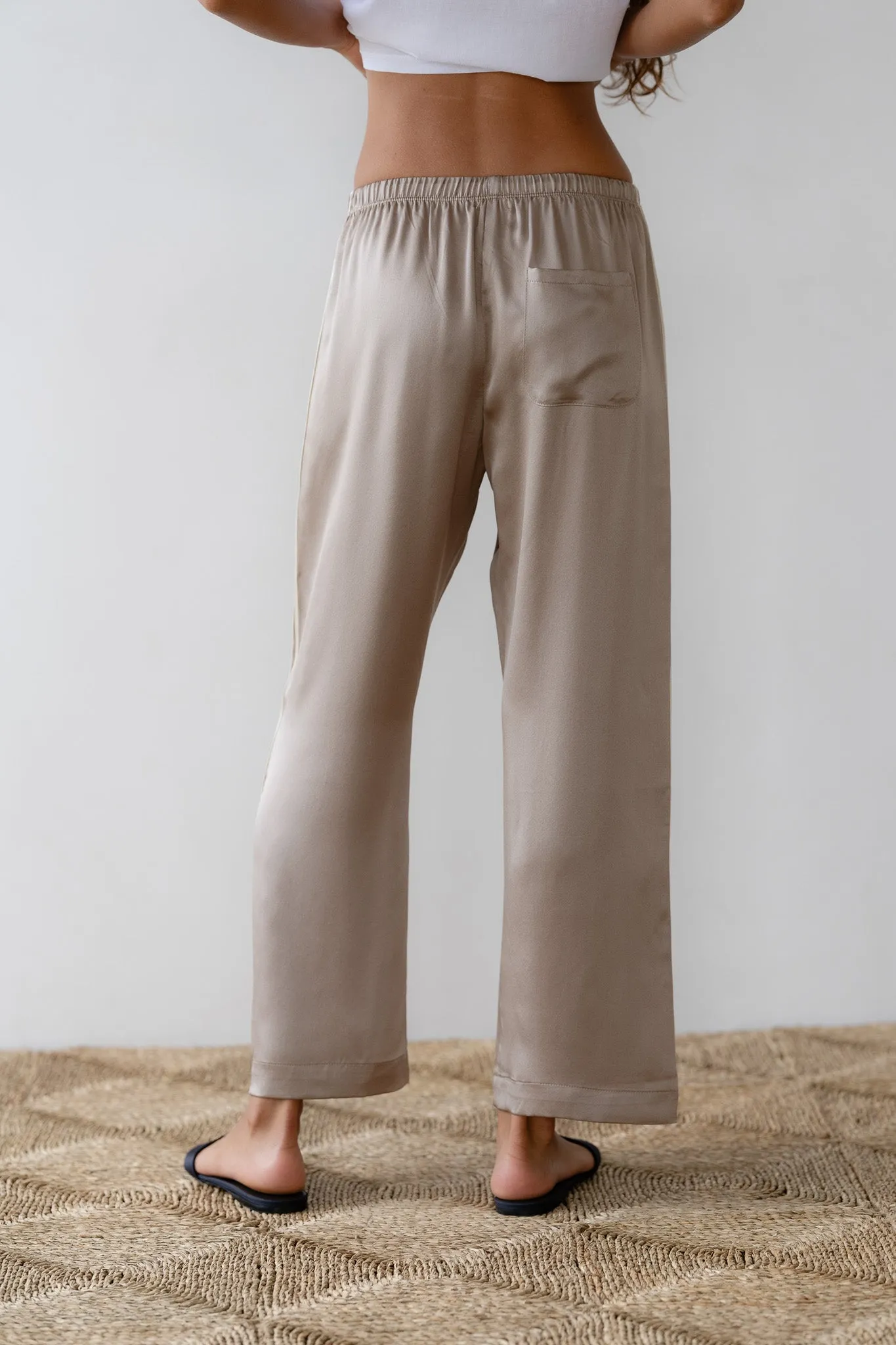 The Silk Stripe Crop Pant sold by DONNI. product image thumbnail 4