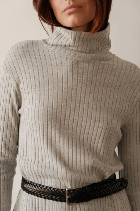 The Sweater Rib Turtleneck Dress sold by DONNI.