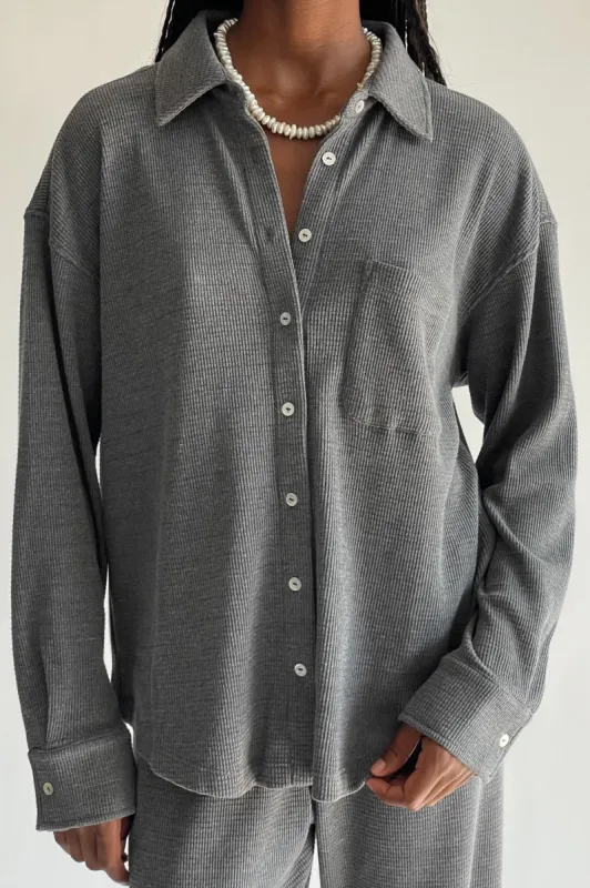 thermal button down sold by DONNI.