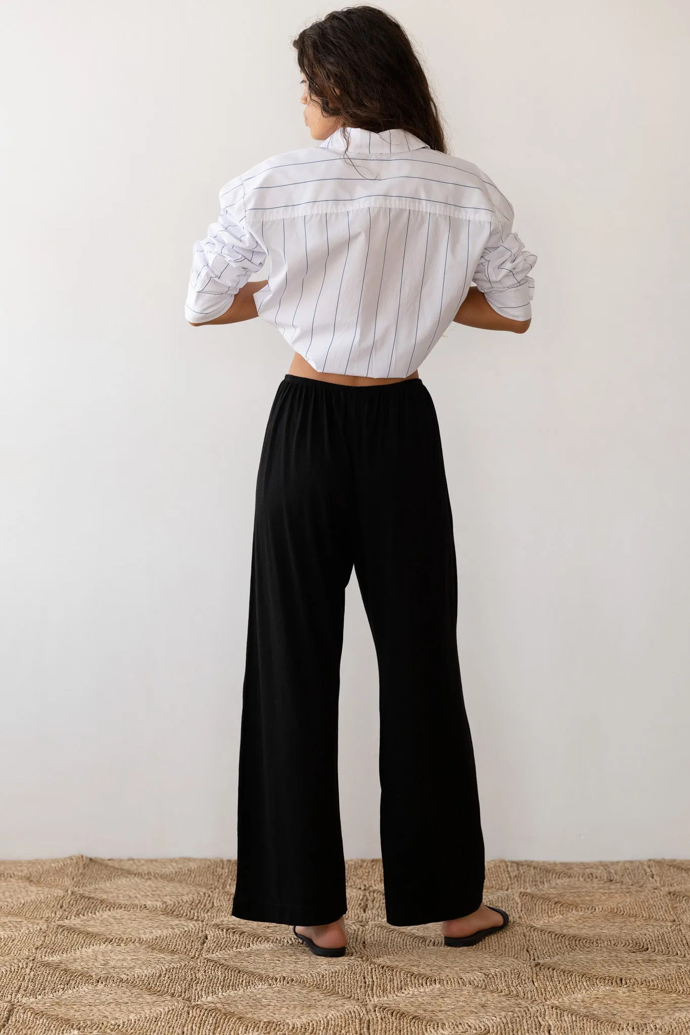The Jersey Simple Crop Pant sold by DONNI. product image thumbnail 5