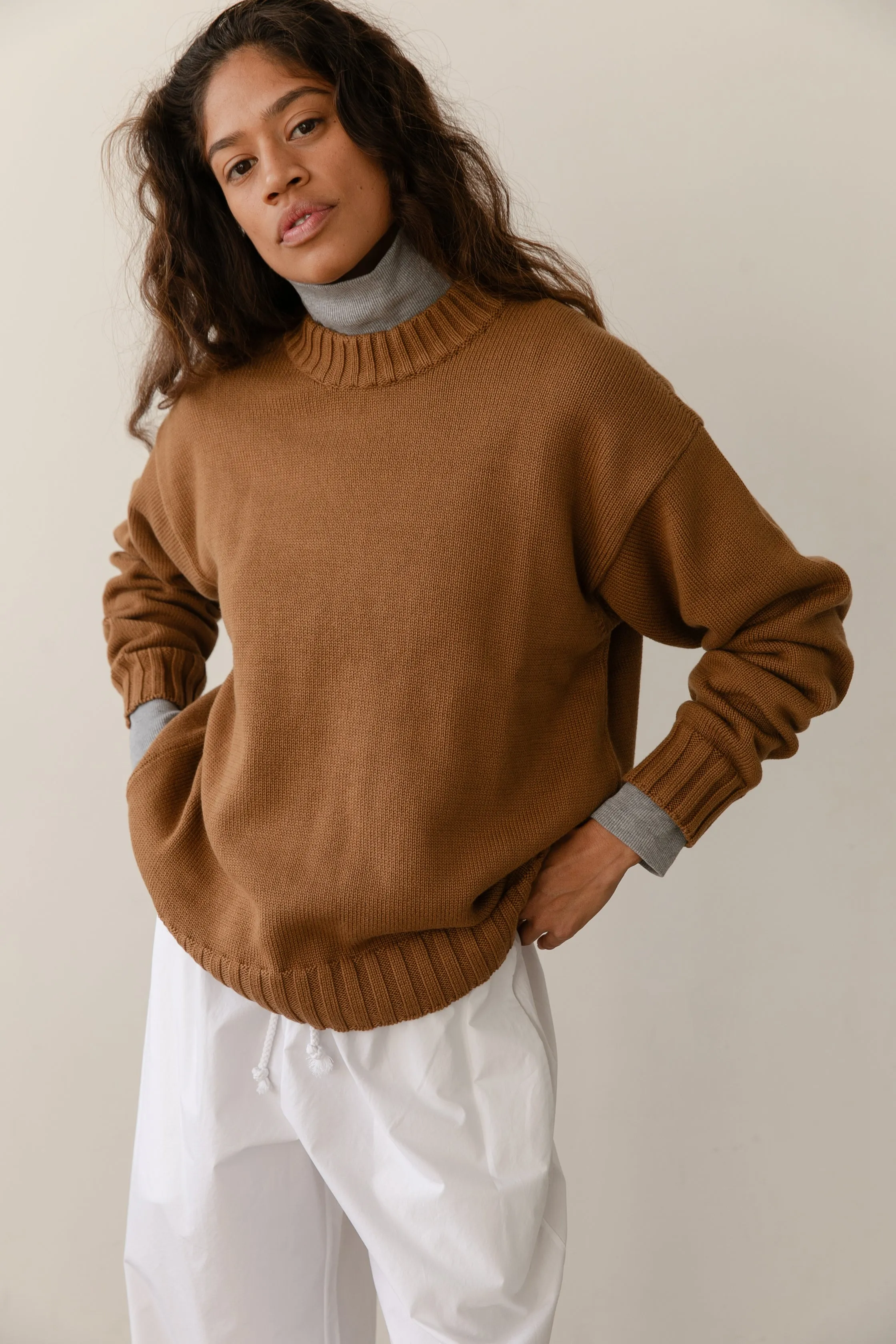 The Cotton Cashmere Crewneck Sweater sold by DONNI. product image thumbnail 3