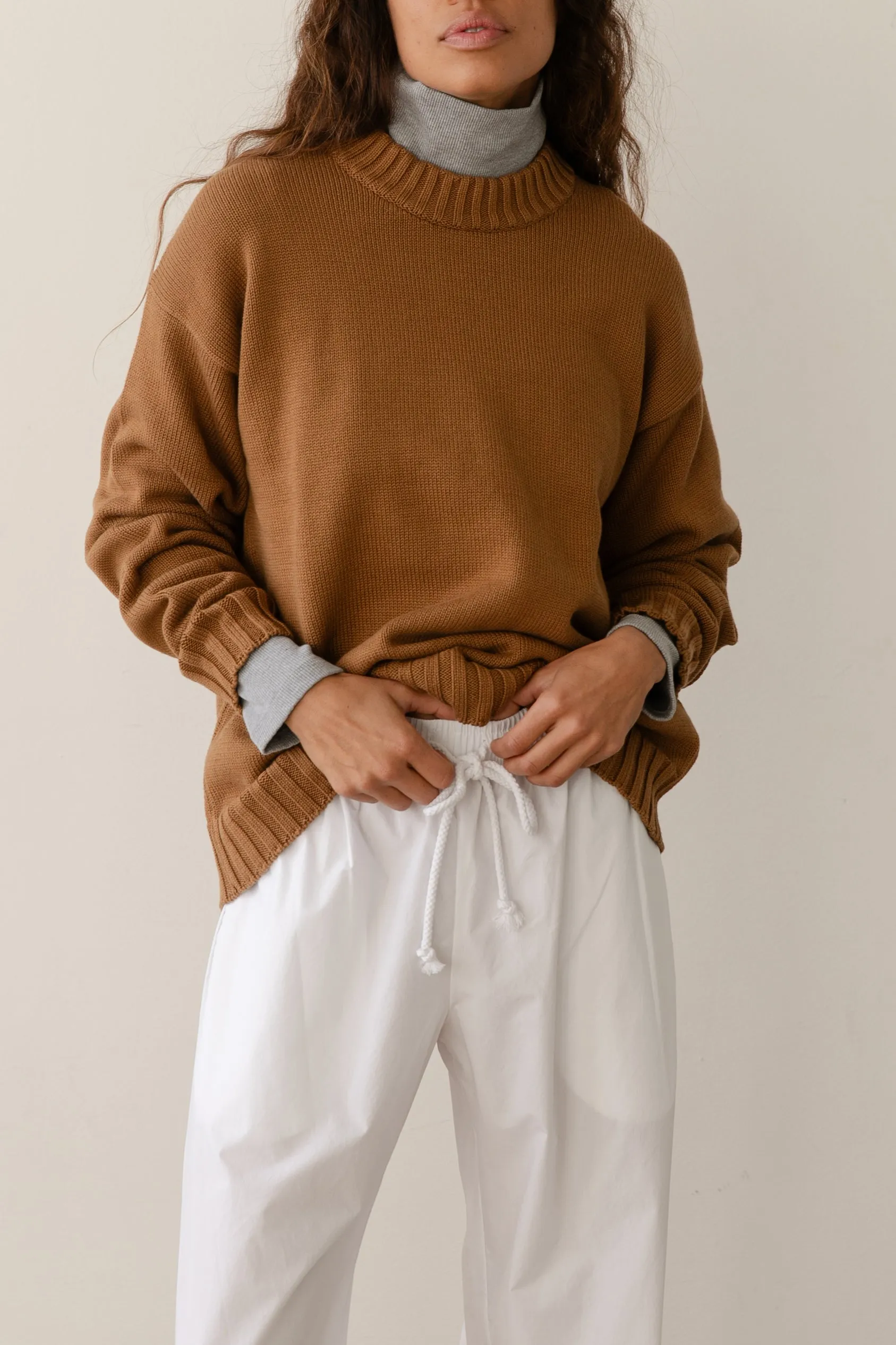 The Cotton Cashmere Crewneck Sweater sold by DONNI.