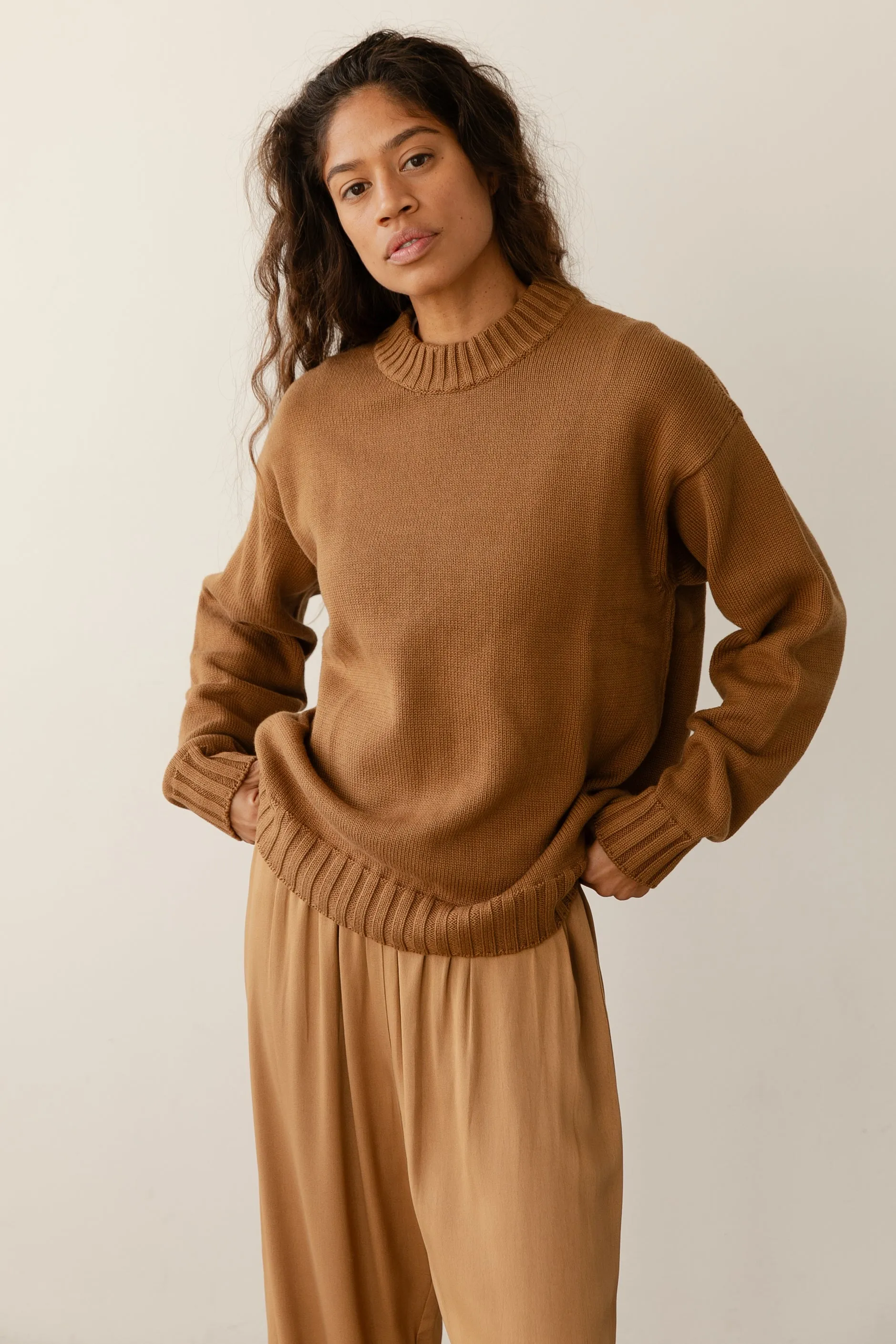 The Cotton Cashmere Crewneck Sweater sold by DONNI. product image thumbnail 5